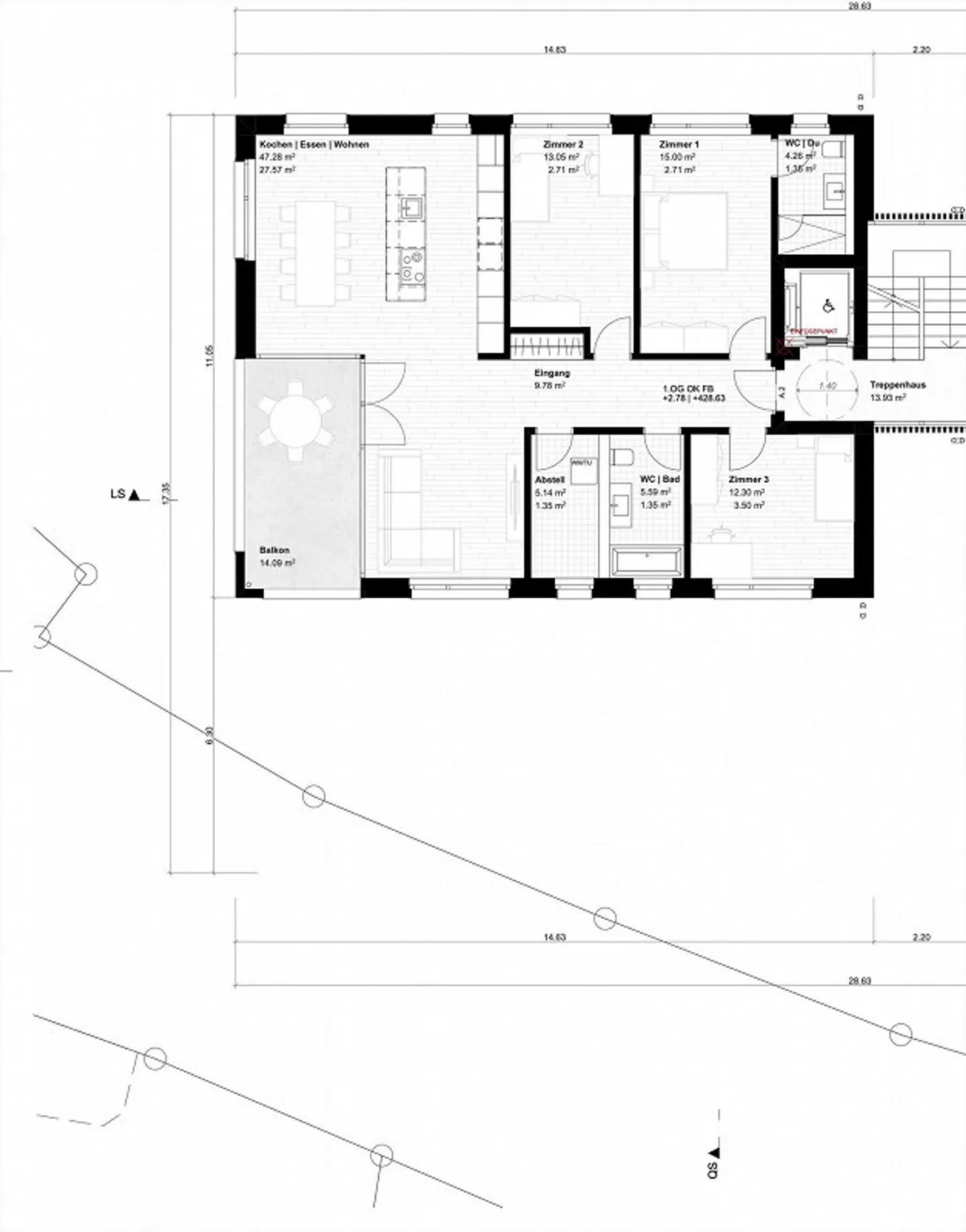 NOUVEAU "Lignum Duo" - Appartement de 4,5 pièces au 1er + 2ème étage - Photo 8 sur 8