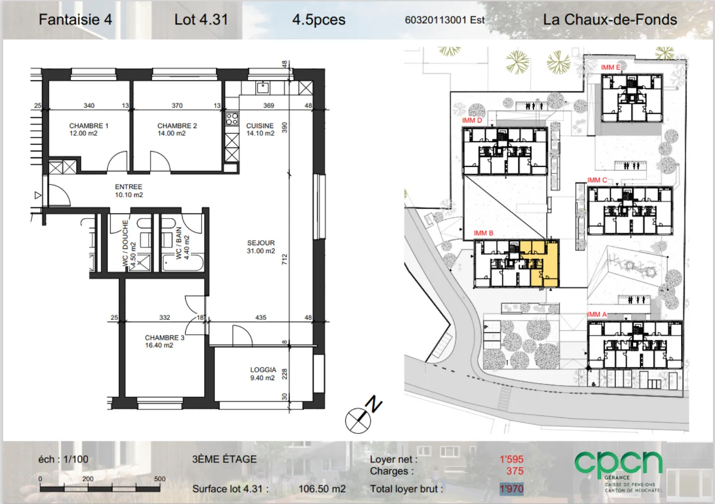 Sehr schöne 4,5-Zimmer-Wohnung mit Balkon-Loggia - Foto 11 von 12