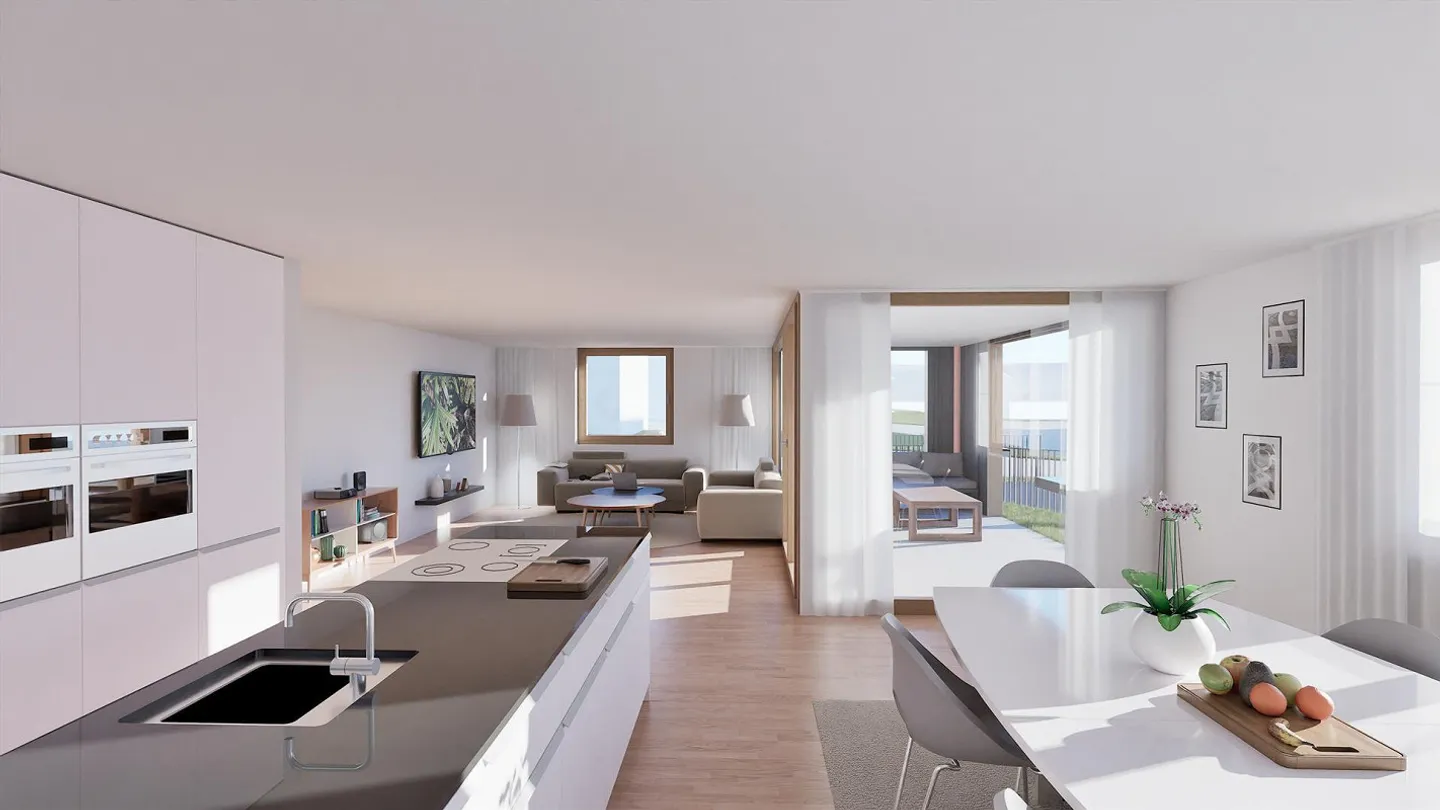NOUVEAU "Lignum Duo" - Appartement de 5,5 pièces au 1er étage - Photo 4 sur 8