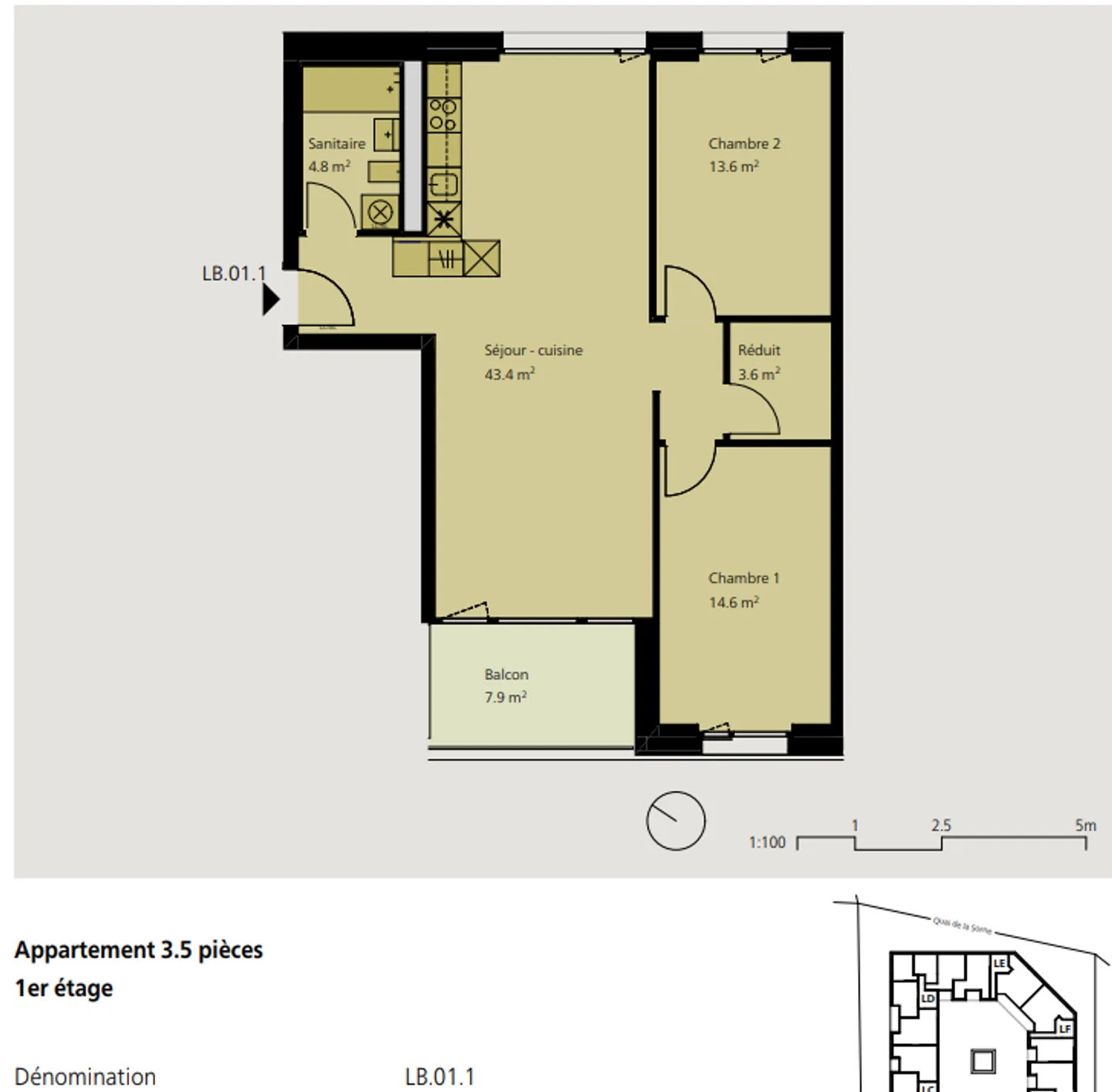 Appartement de 3,5 pièces au 1er étage à Delémont à louer - Photo 5 sur 5