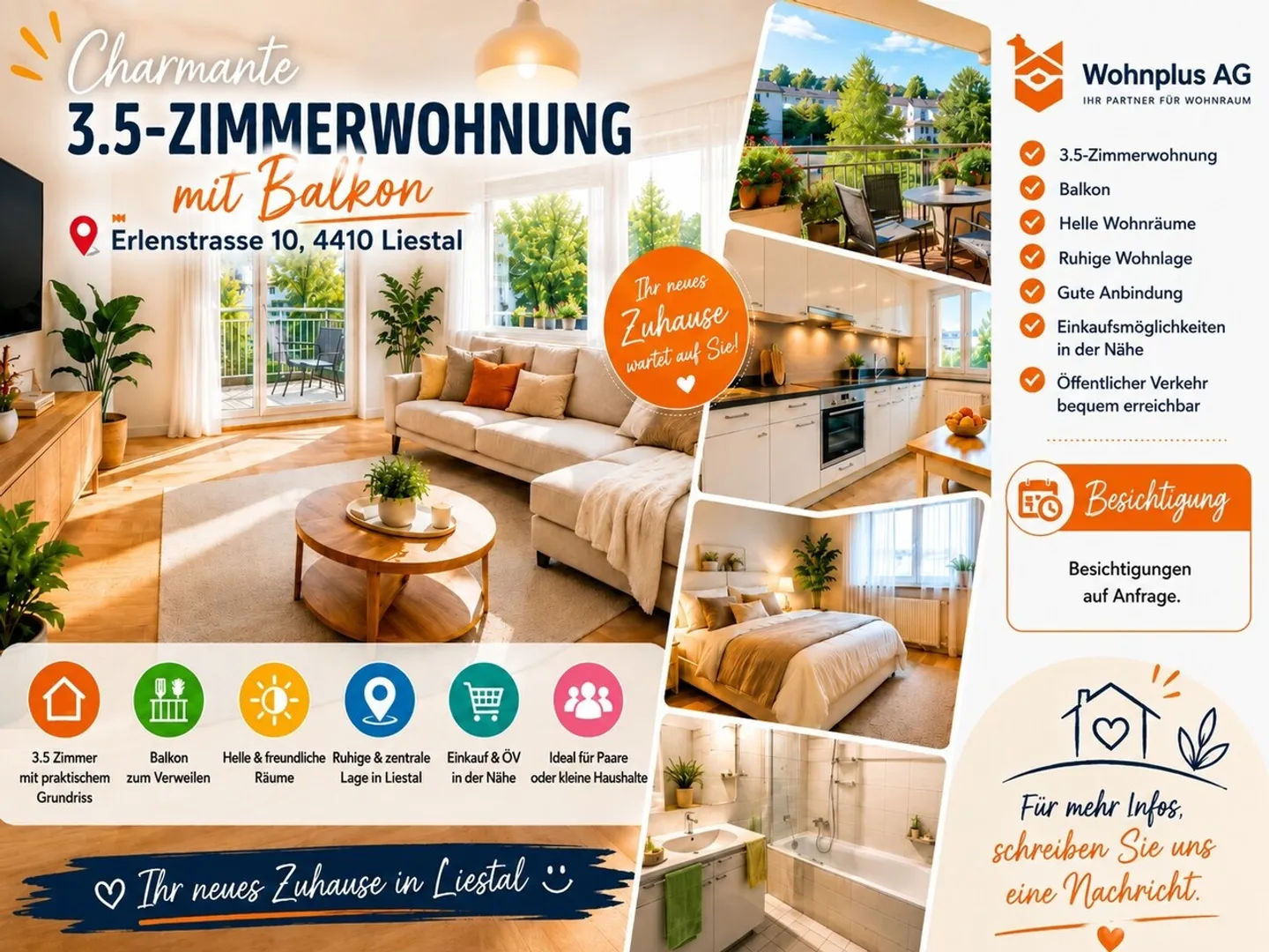 Charming 3.5 Room Apartment - Erlenstrasse 10, 4410-Liestal, Baselland - Photo 1 of 13