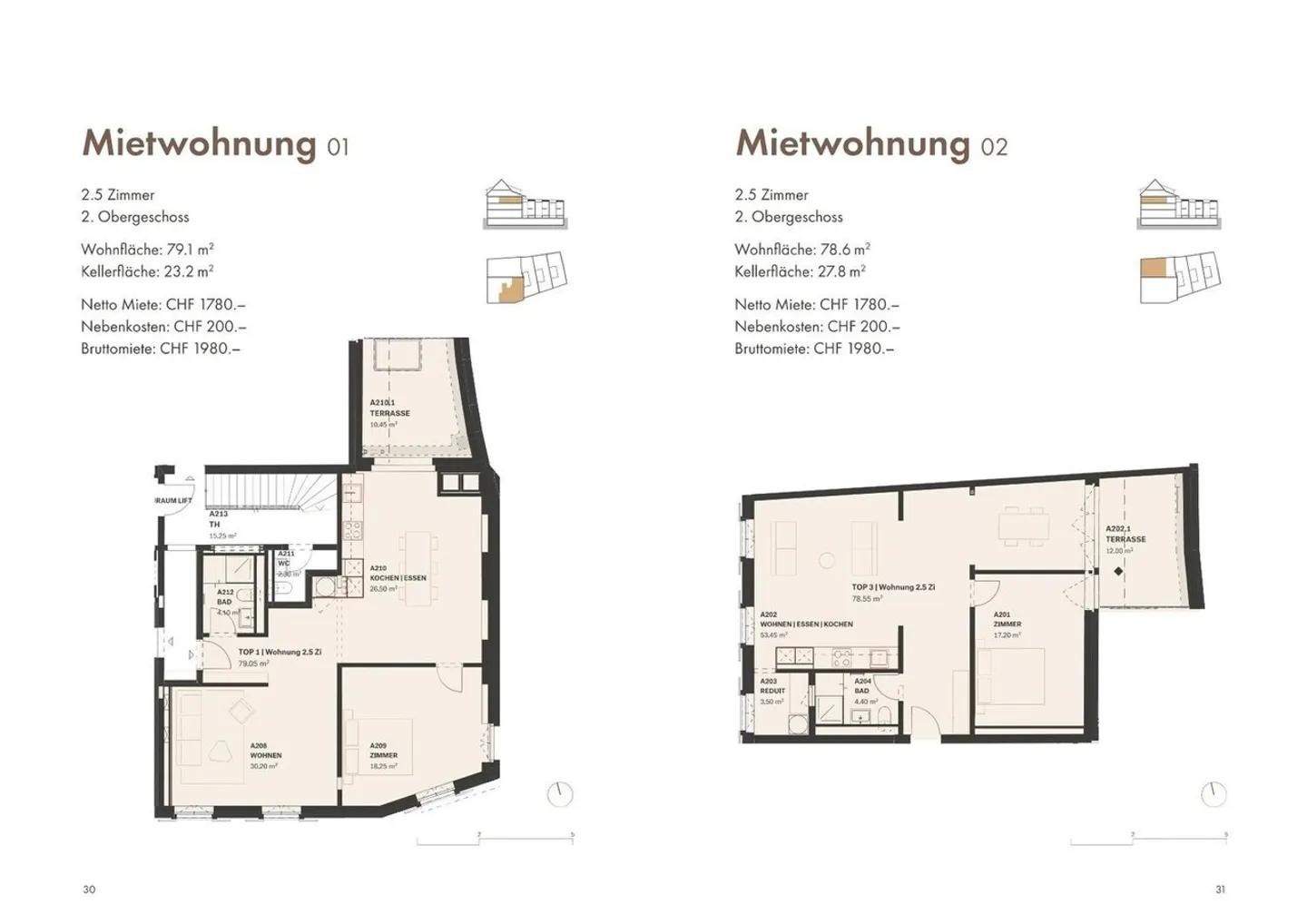 2.5 and 3.5 room apartments first rentals after core renovation! - Photo 4 of 8