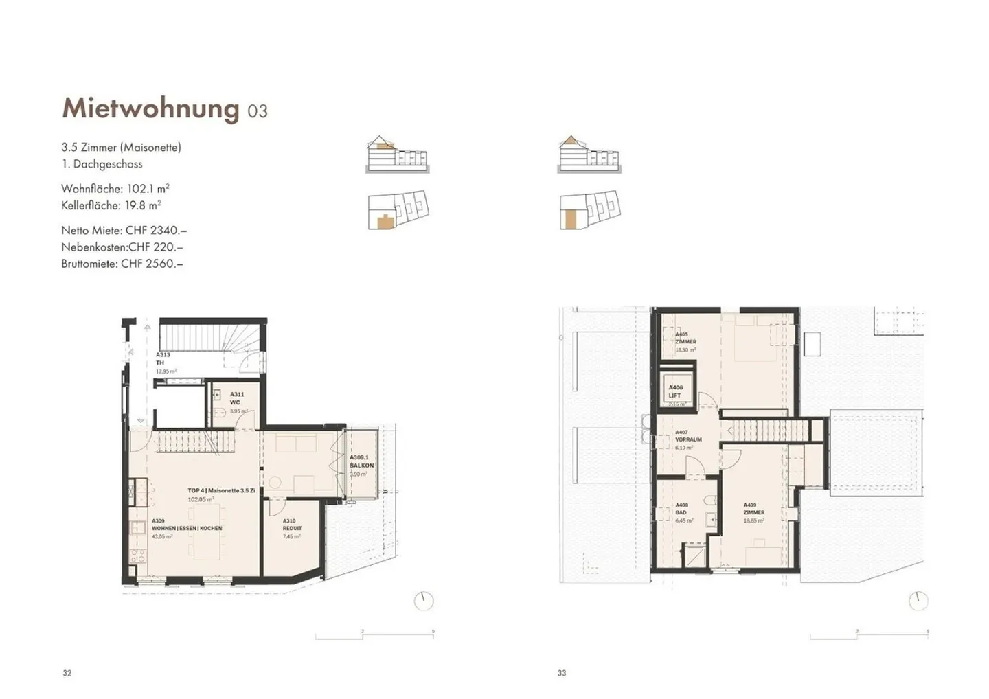 2.5 and 3.5 room apartments first rentals after core renovation! - Photo 5 of 8