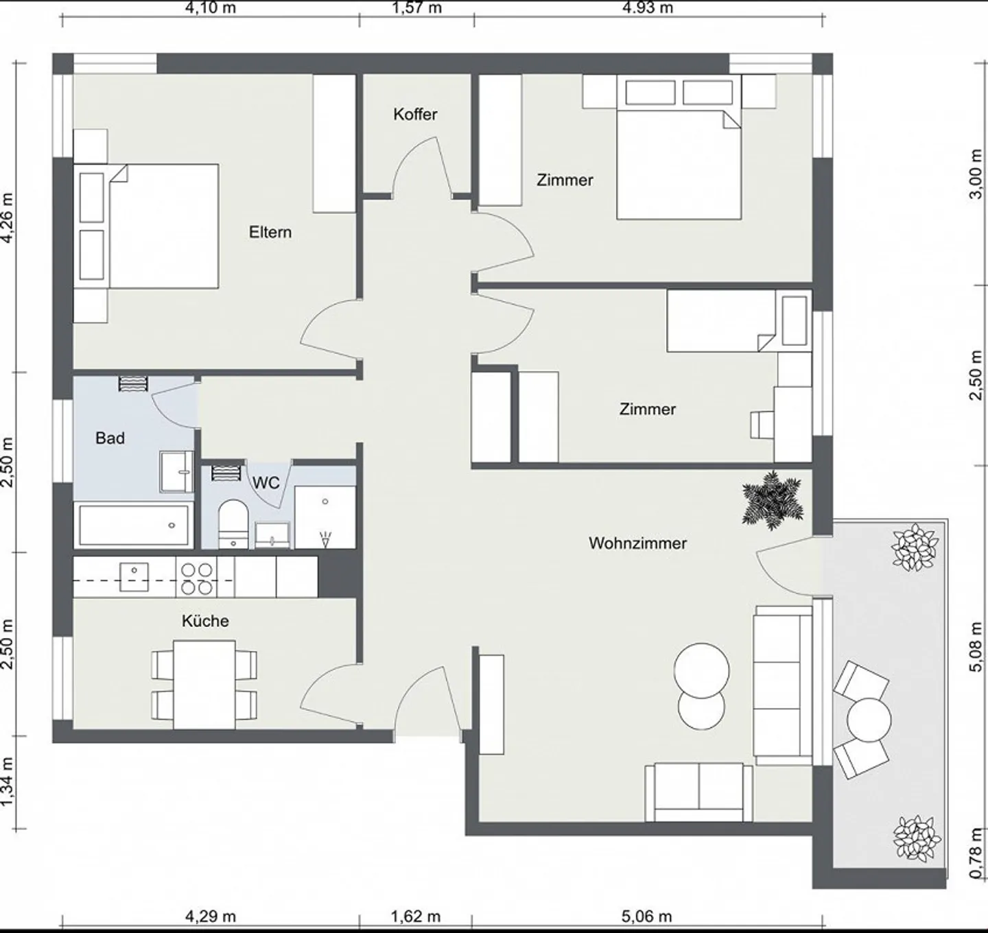 4.5 Zimmer Wohnung an ruhiger Lage - Foto 2 von 2