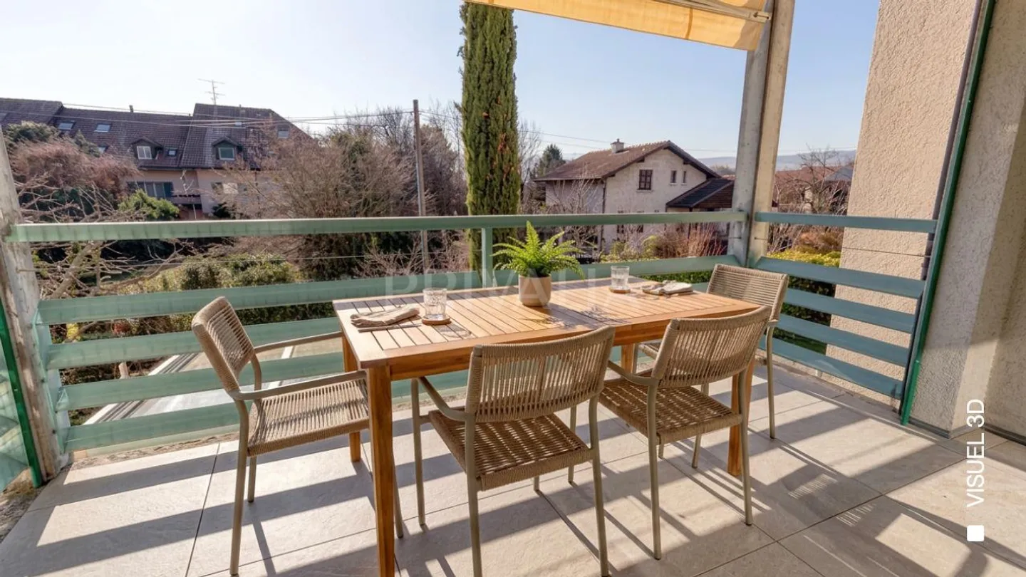 Exclusive? Spacious apartment with balconies and parking in Sézenove / Bernex - Photo 7 of 8