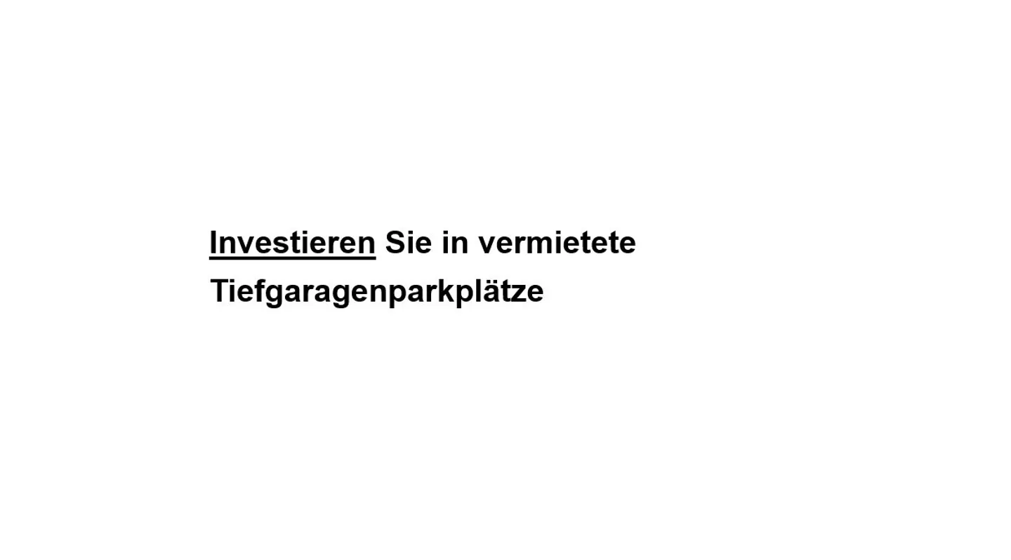 Investieren Sie in Parkplätze - Foto 1 von 1