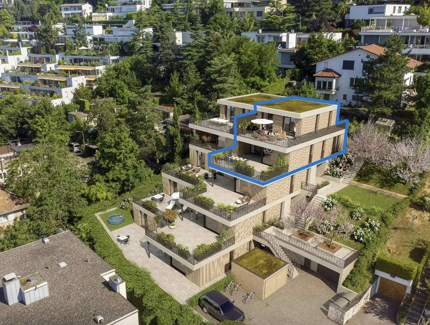 Maison de terrasse en duplex exclusive de 4,5 pièces avec vue de rêve - Photo 1 sur 10