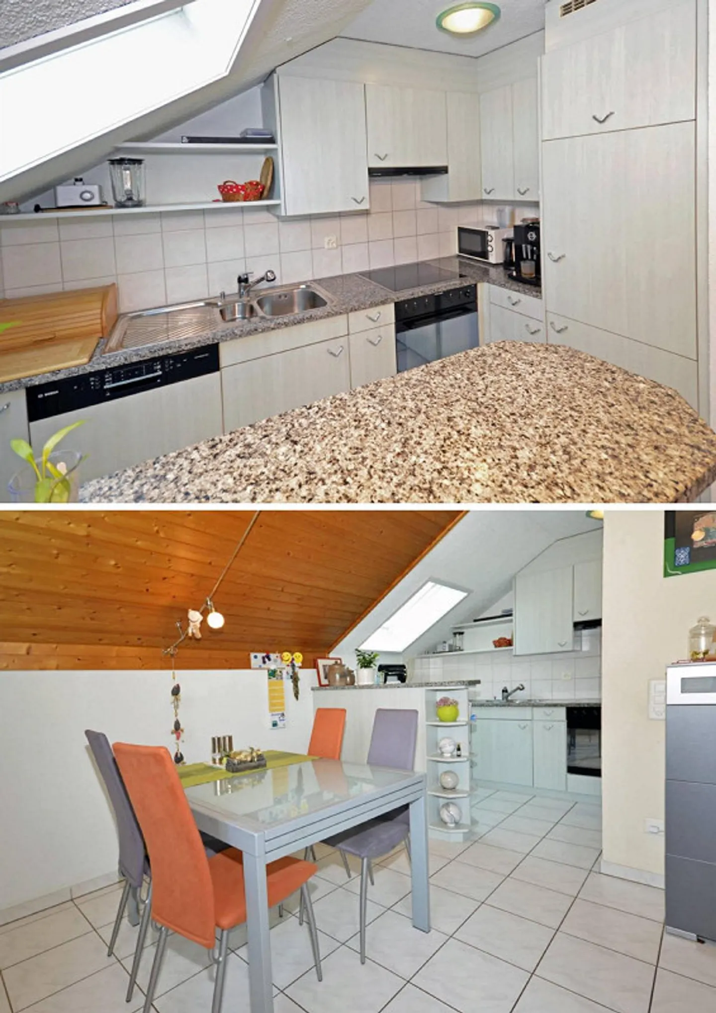 4.5-room attic apartment with parking spaces, fireplace, terrace & attic - Photo 3 of 14