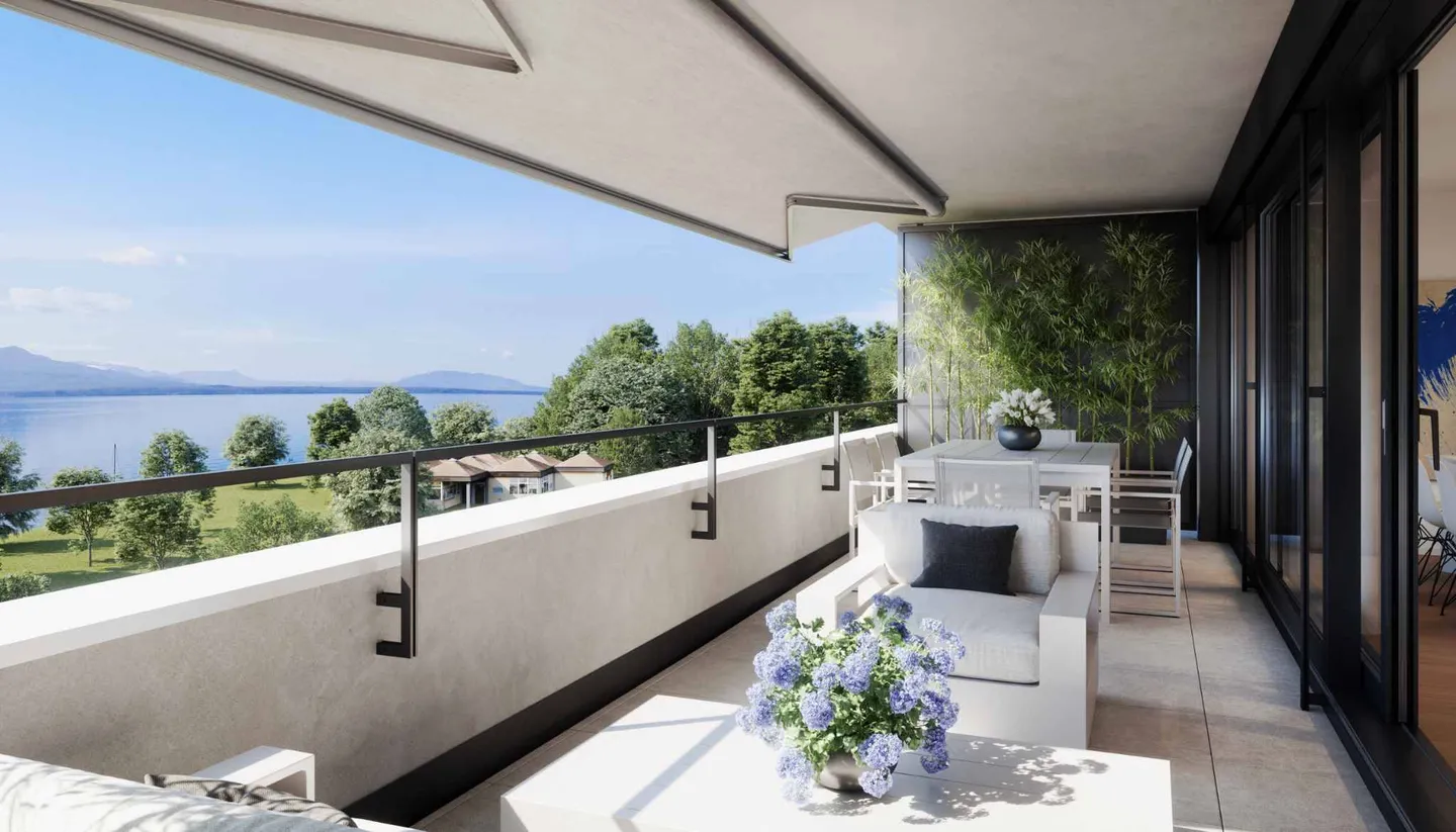 New 2.5-room penthouse with terrace and stunning view of Lake Geneva - Photo 5 of 6
