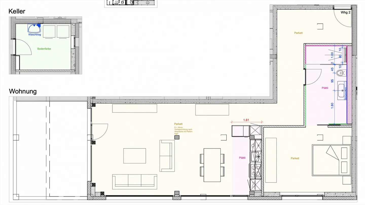 Helle, sehr grosse und moderne 2.5 Zimmer Wohnung - Foto 9 von 9