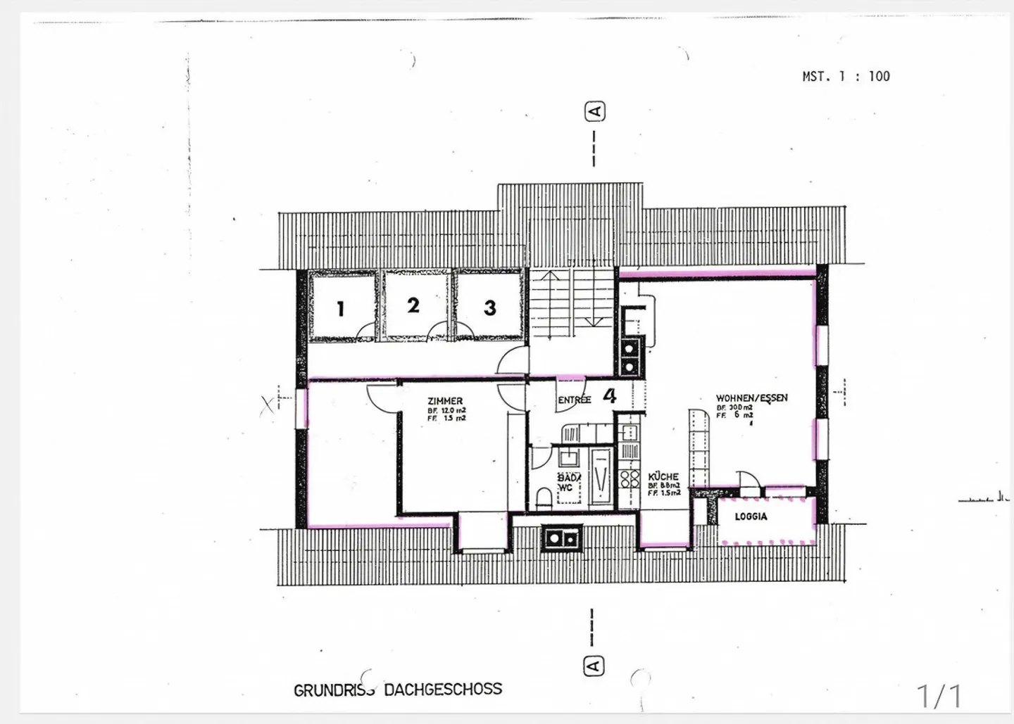 3.5 Room Attic Apartment in Central Location in Abtwil - Photo 10 of 10
