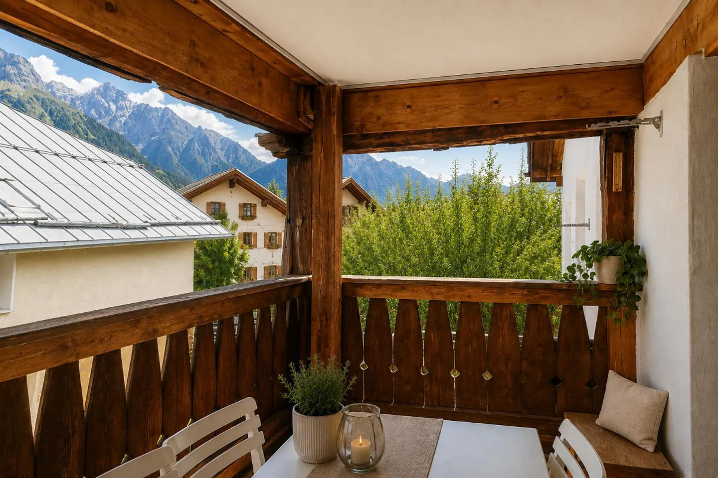 Le charme traditionnel rencontre le panorama montagneux à Sent - Photo 3 sur 16