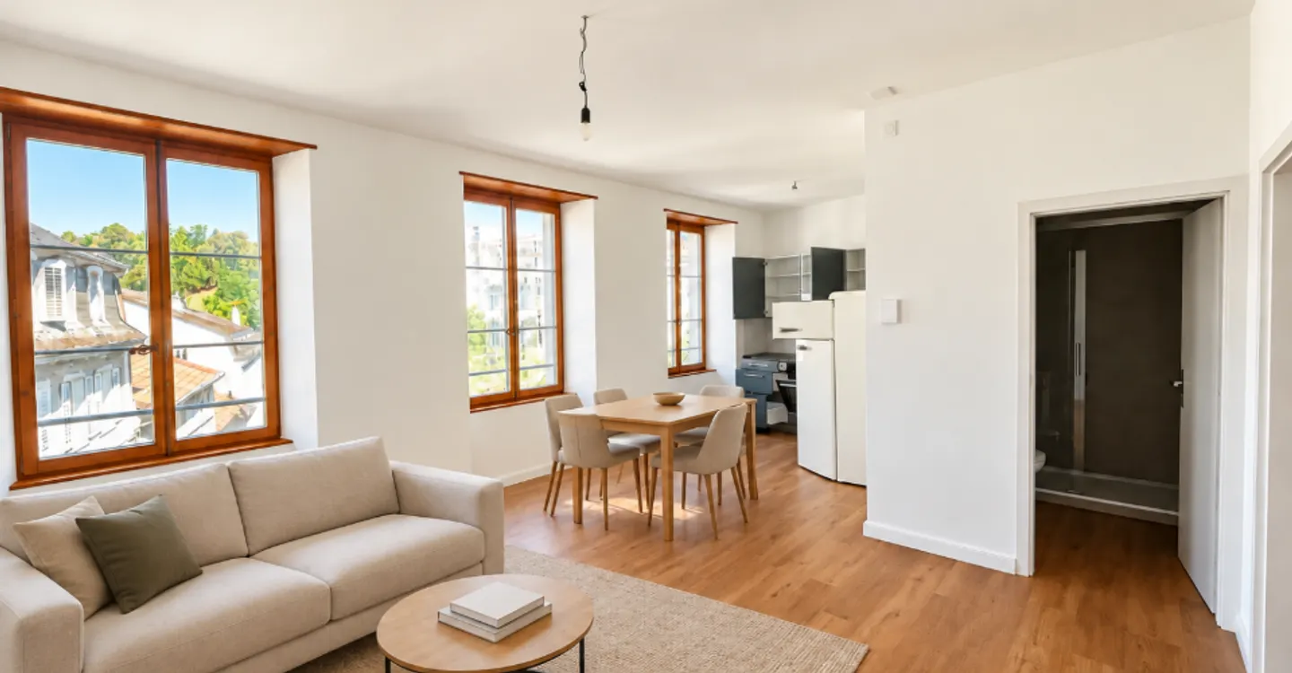 Appartement de caractère de 2.5 pièces dans un immeuble historique rénové - Foto 1 di 8