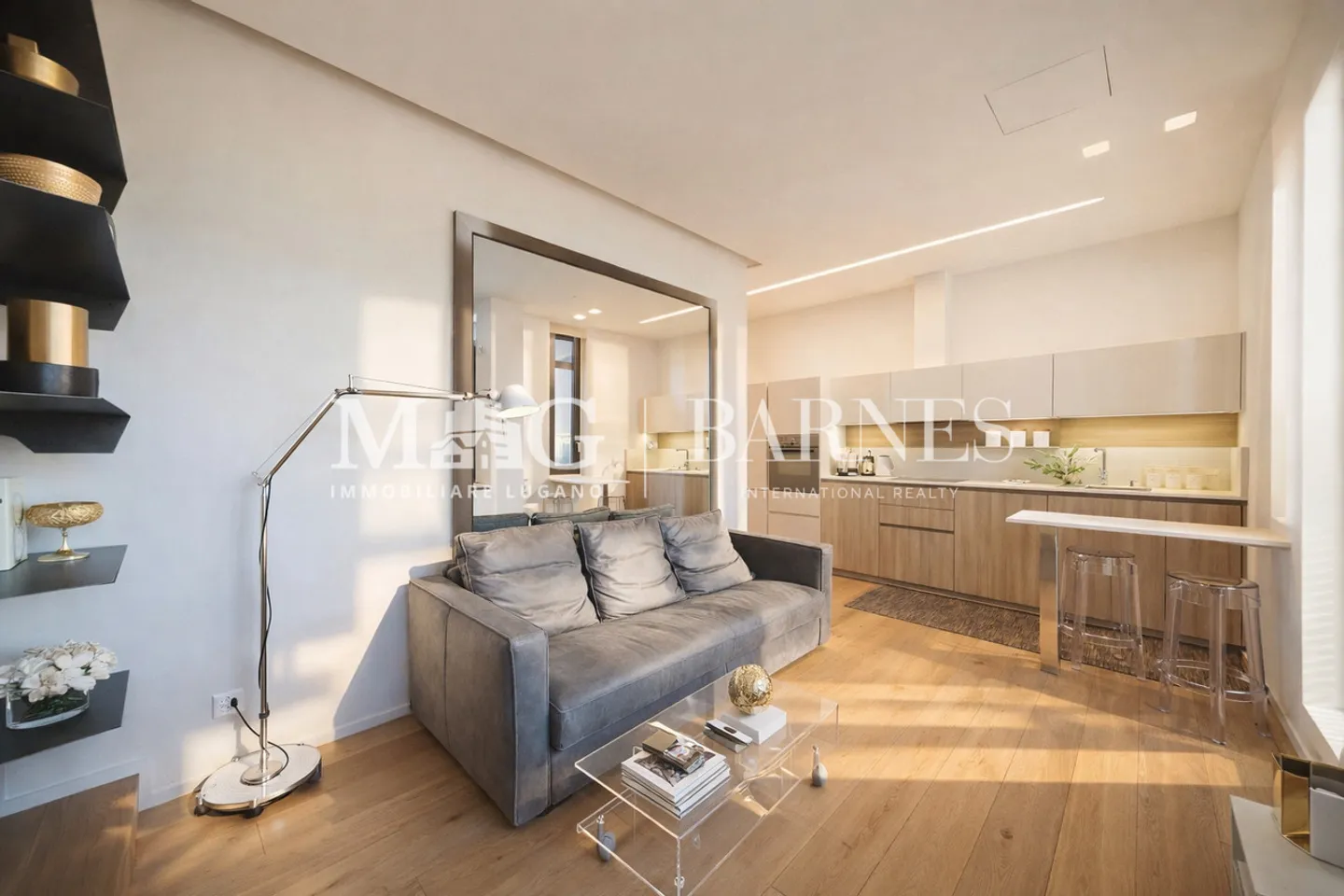 Lugano Zentrum nahe LAC: 2,5-Zimmer-Wohnung mit Seeblick - Foto 4 von 12