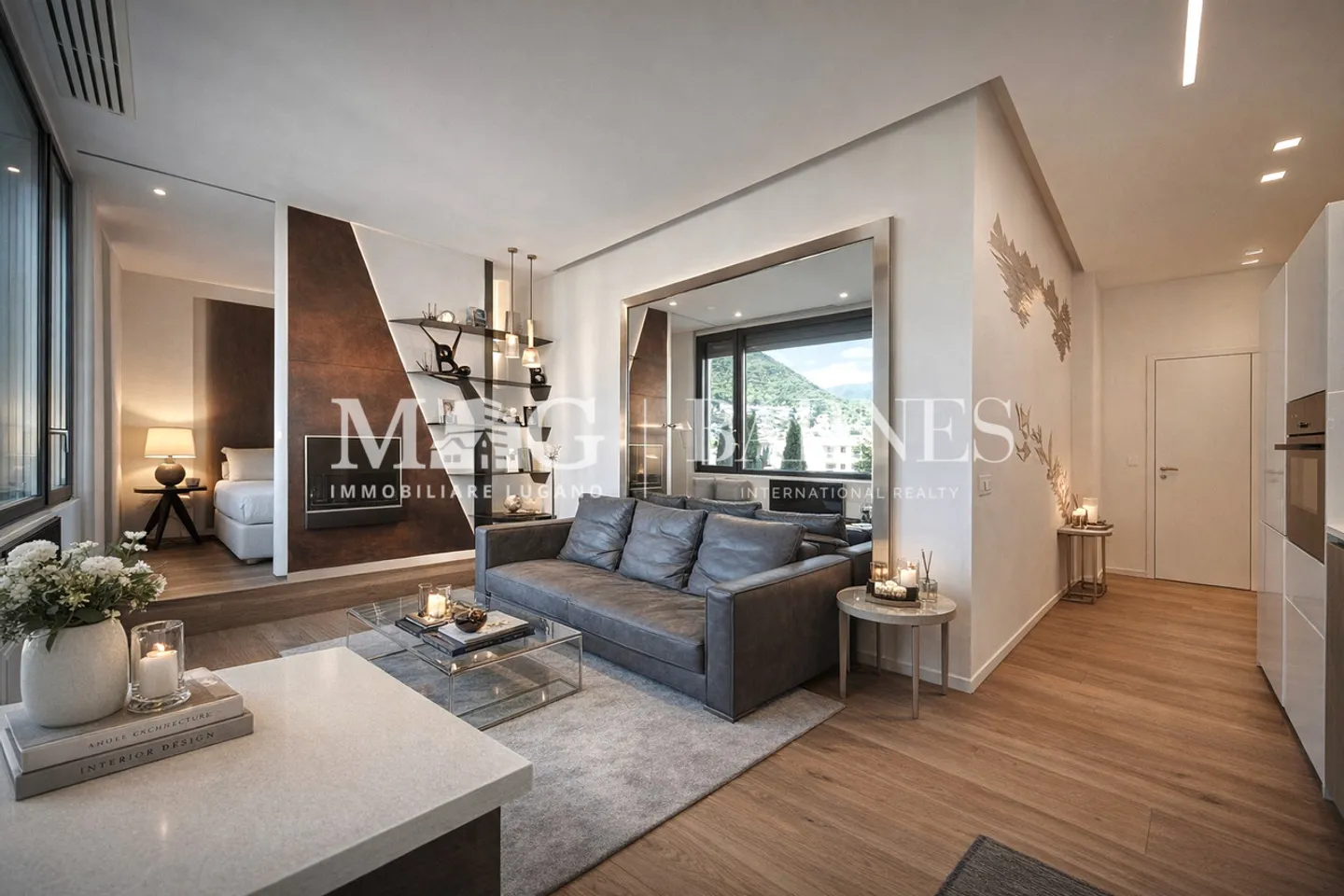 Lugano Zentrum nahe LAC: 2,5-Zimmer-Wohnung mit Seeblick - Foto 2 von 12