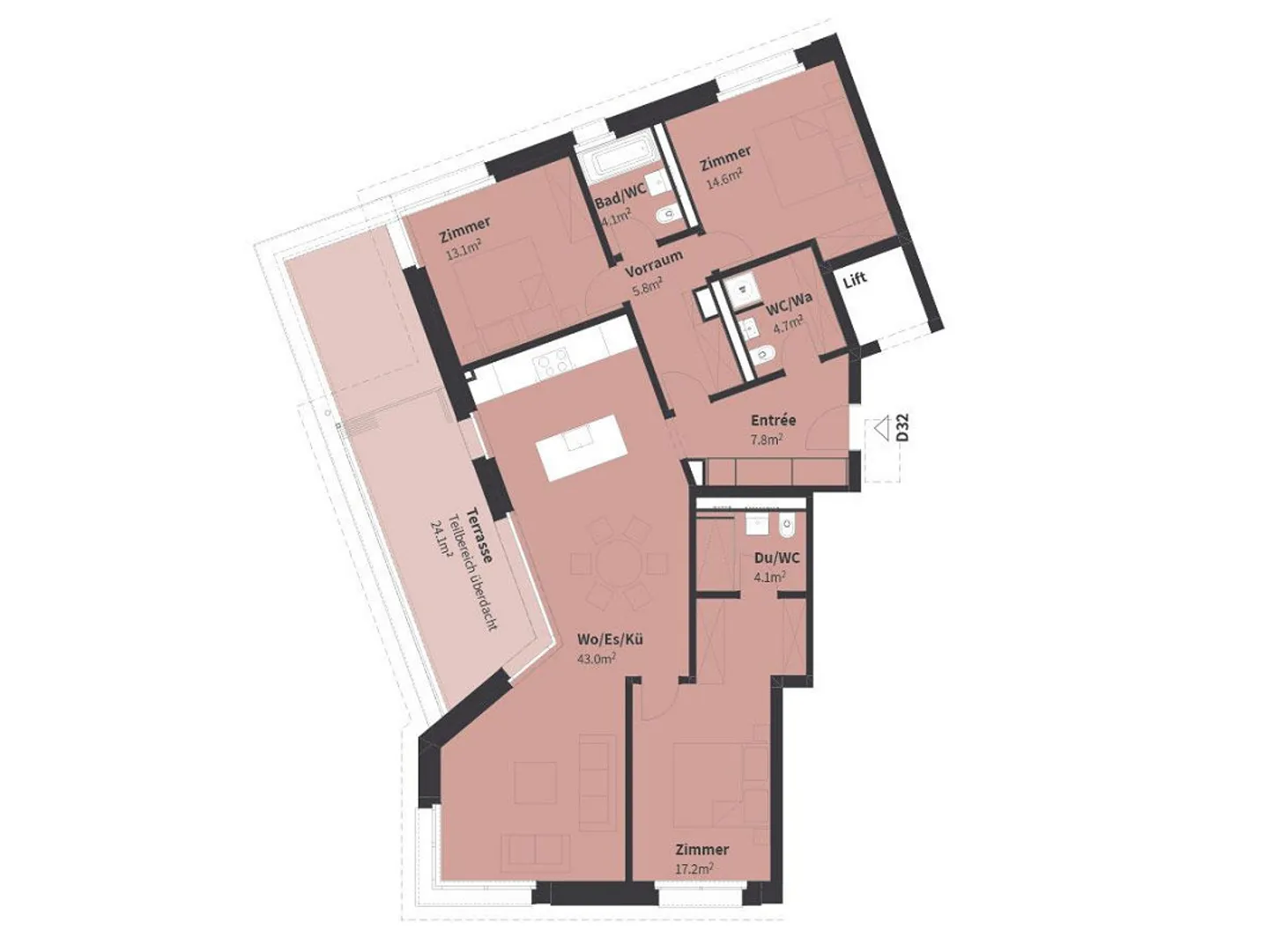 Second home in the new Bünda Eck D (D32) building - Photo 10 of 10