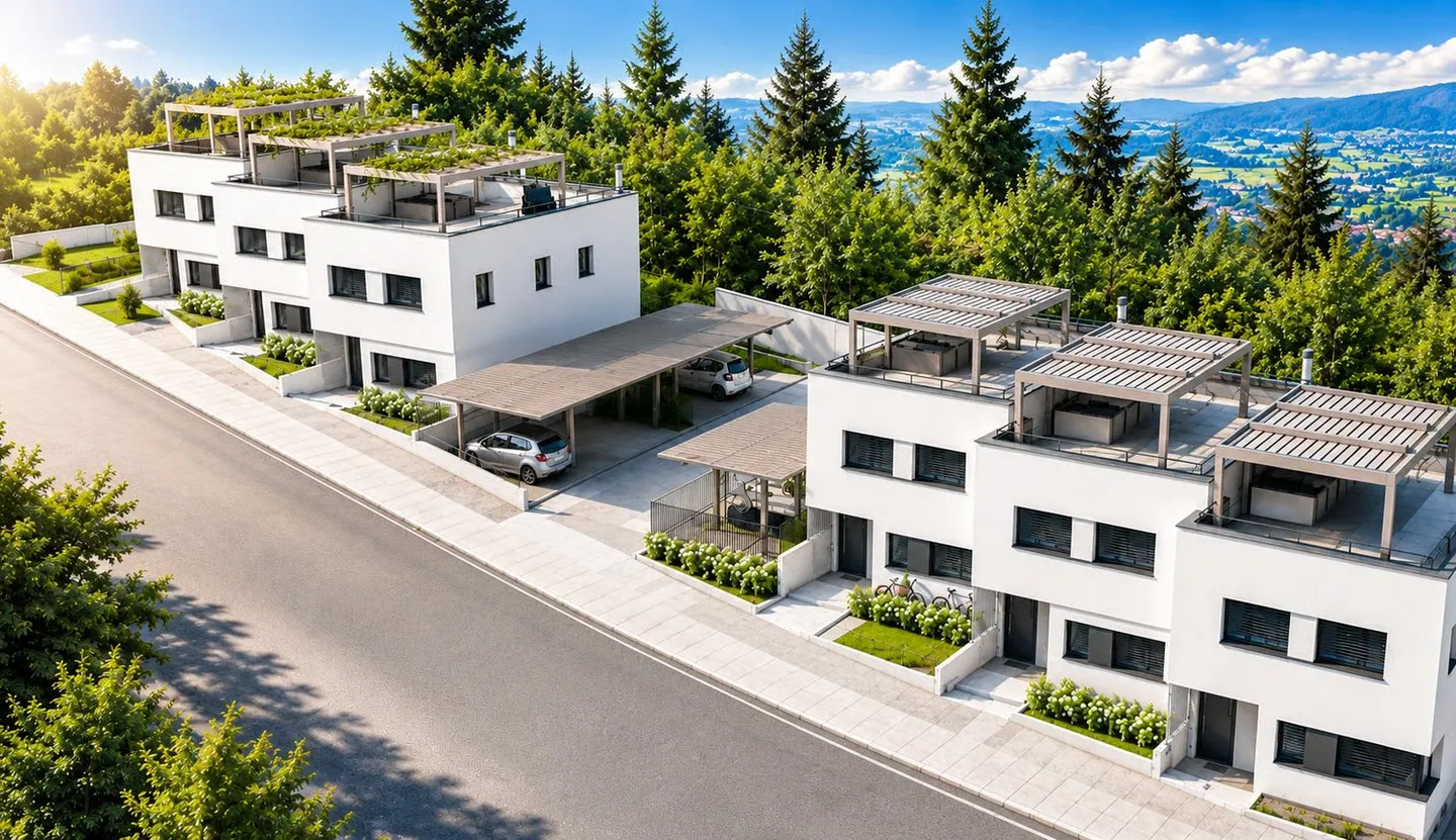 Moderne Villen mit Panoramadach - Foto 1 von 19