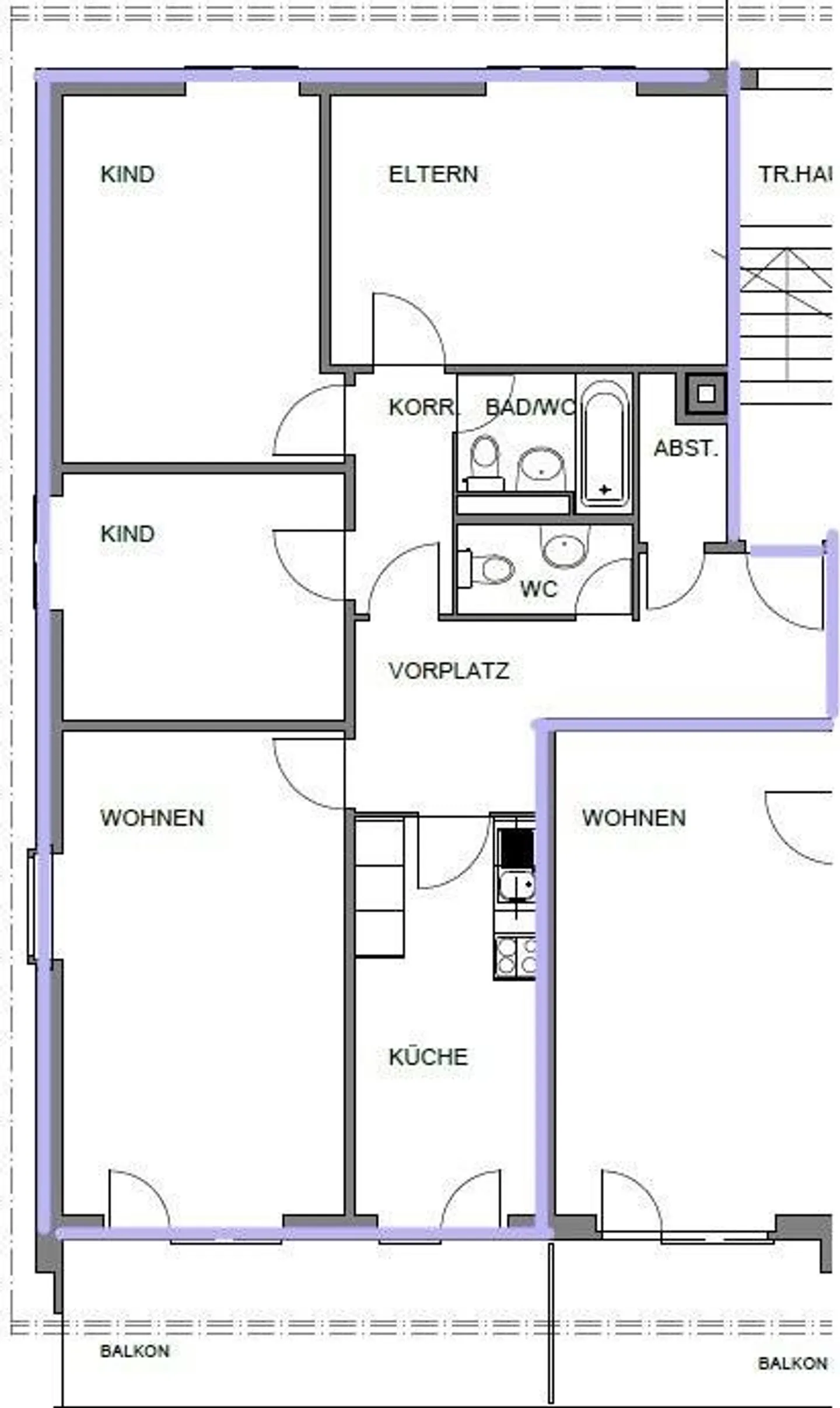 Geräumige 4.5-Zimmer-Wohnung - Foto 8 von 9