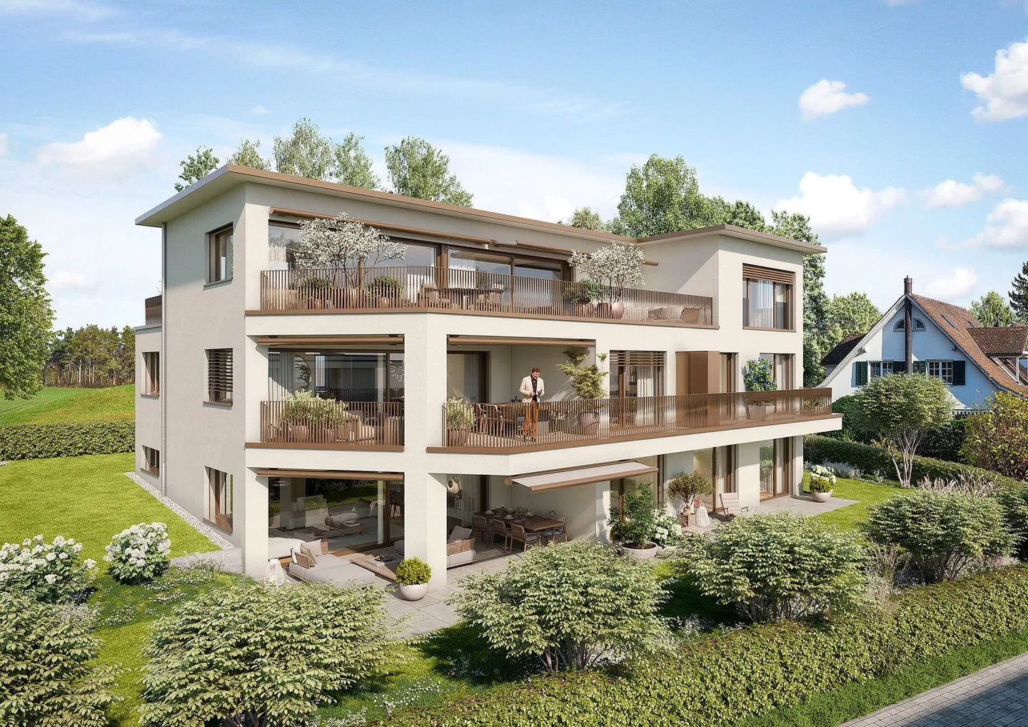 Ampio appartamento attico di 4,5 locali con 173 m2 di superficie abitabile, maisonette, vista panoramica sul lago e sulle montagne - Foto 3 di 12