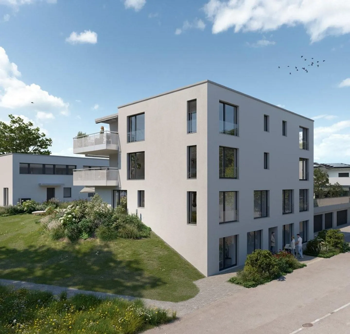 Appartamento attico di 5,5 stanze nel verde con vista lago - Foto 2 di 5