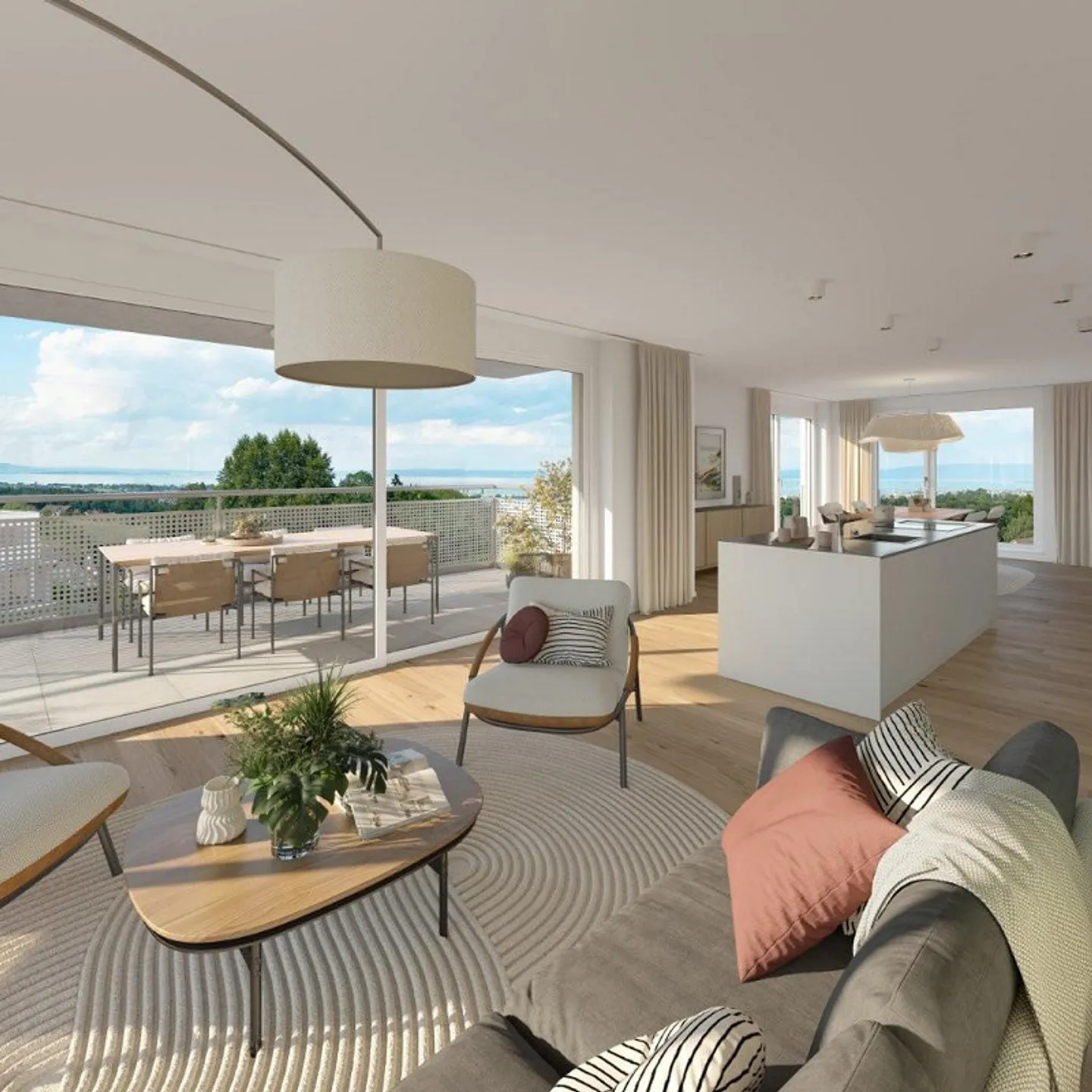 Appartamento attico di 5,5 stanze nel verde con vista lago - Foto 4 di 5