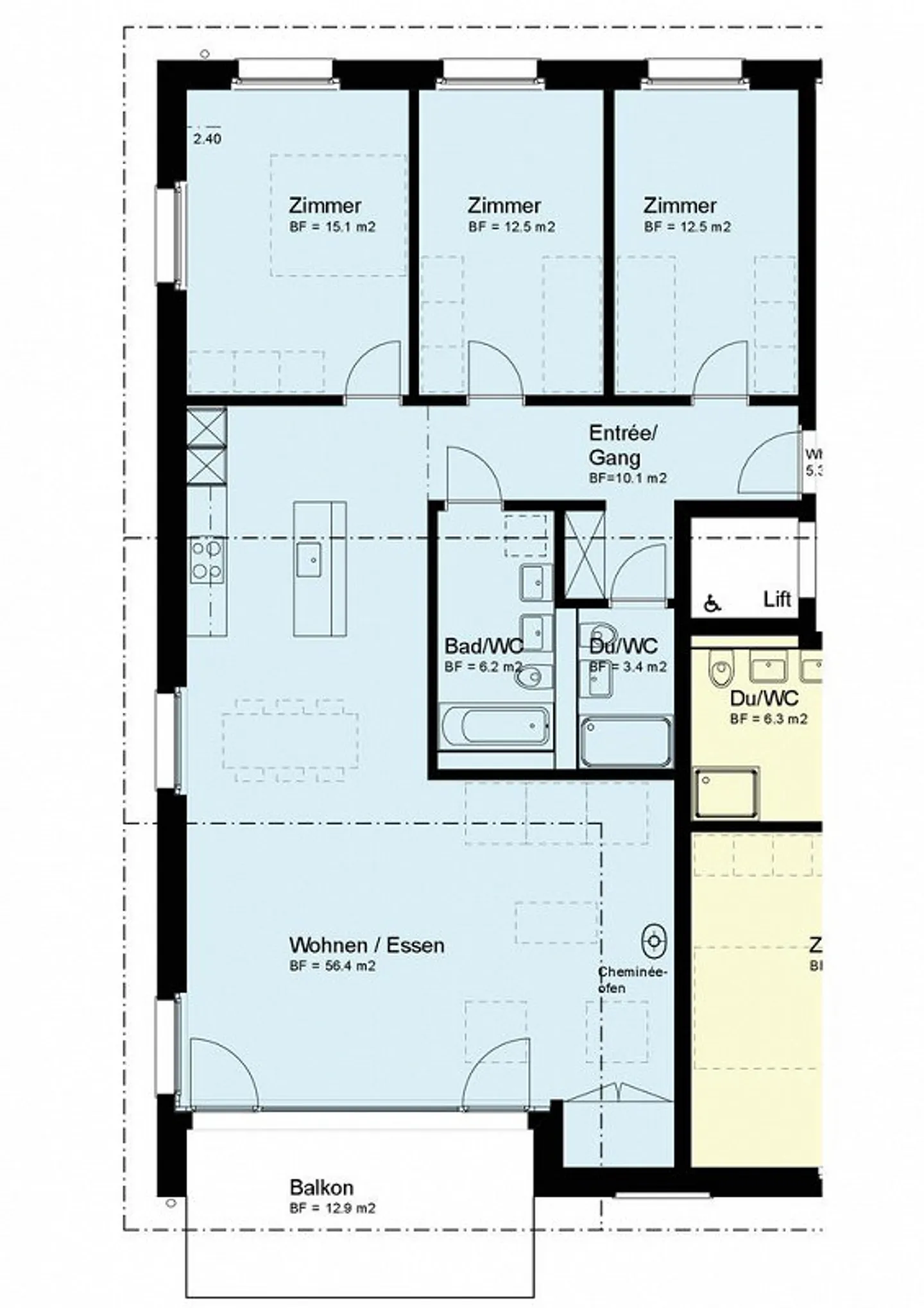 Moderne Dachwohnung mit Balkon - Foto 12 von 12