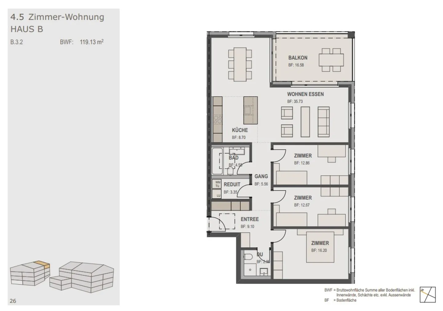 Vente : Appartement en copropriété de 4,5 pièces au dernier étage - Photo 12 sur 13