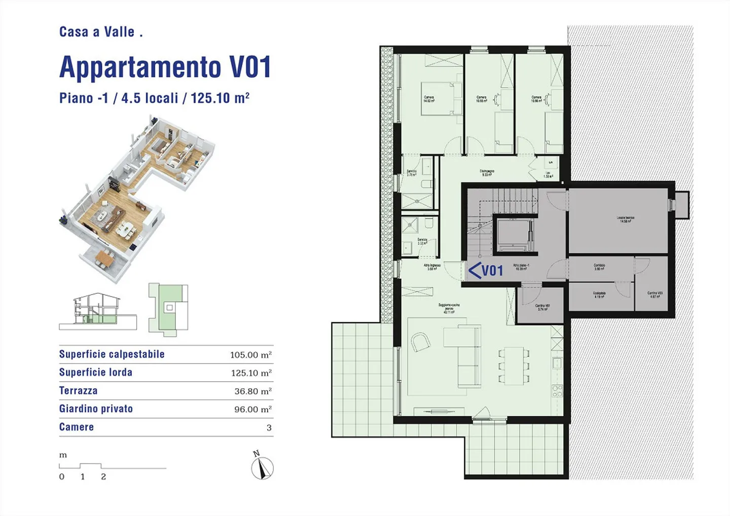 Modernes Apartment mit Garten - Foto 11 von 11