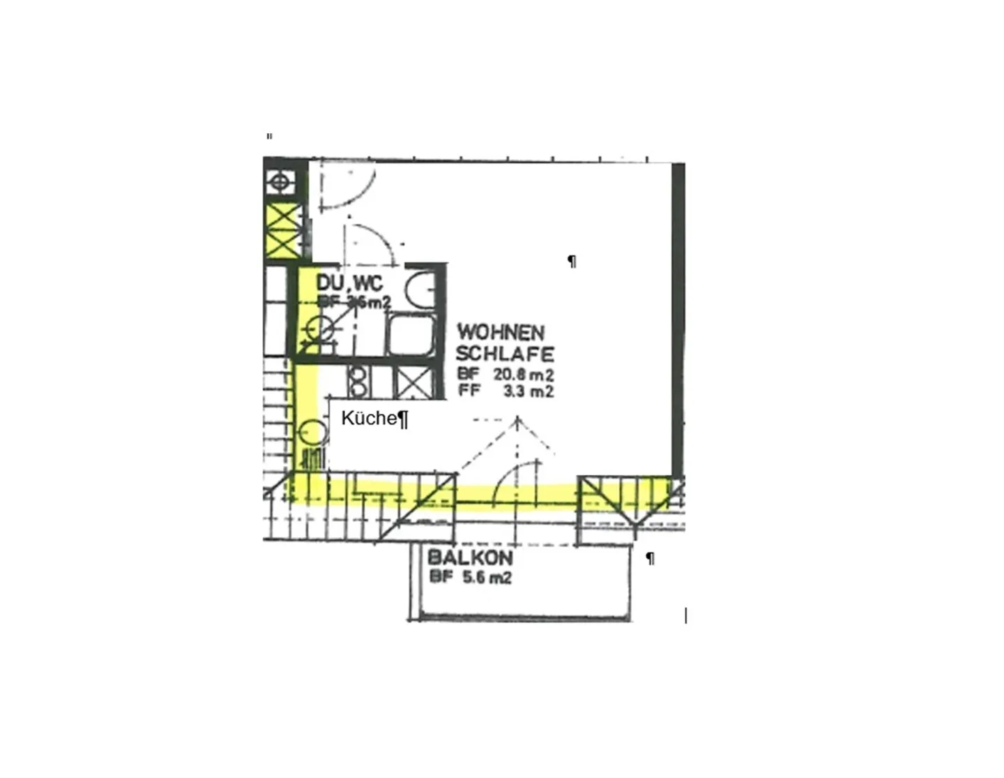 Appartamento 1.0 stanze in una posizione tranquilla - Foto 8 di 8