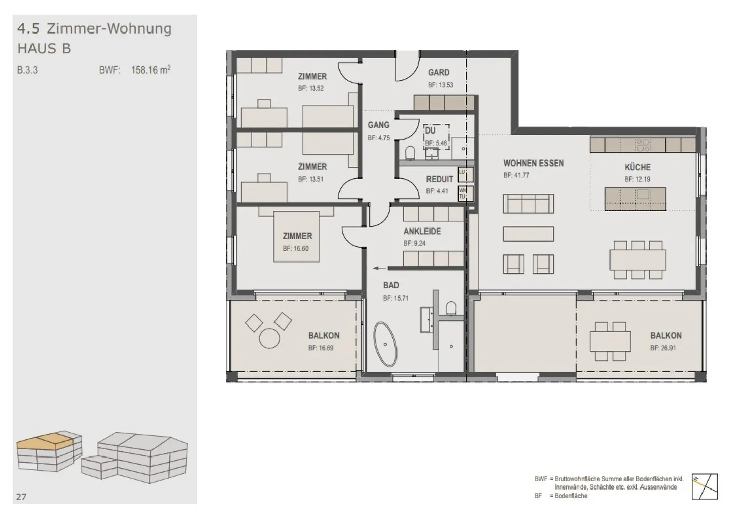 Vente : Appartement en copropriété de 4,5 pièces au dernier étage - Photo 11 sur 13