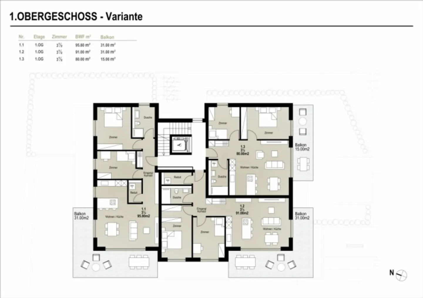 «Sonnige, attraktive und elegante 3.5-Zimmer-Wohnung an bester Lage mit Zweitwohnungskontingent» - Foto 3 von 3