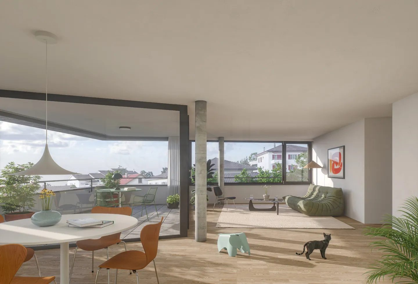 Attico 3.5 stanze - Eleganza architettonica a due passi dal centro città - Foto 3 di 7