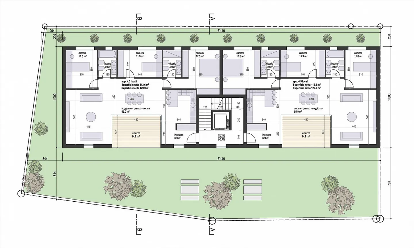 Nuovo appartamento con grande giardino in elegante residenza con sole 4 unità - Foto 9 di 18