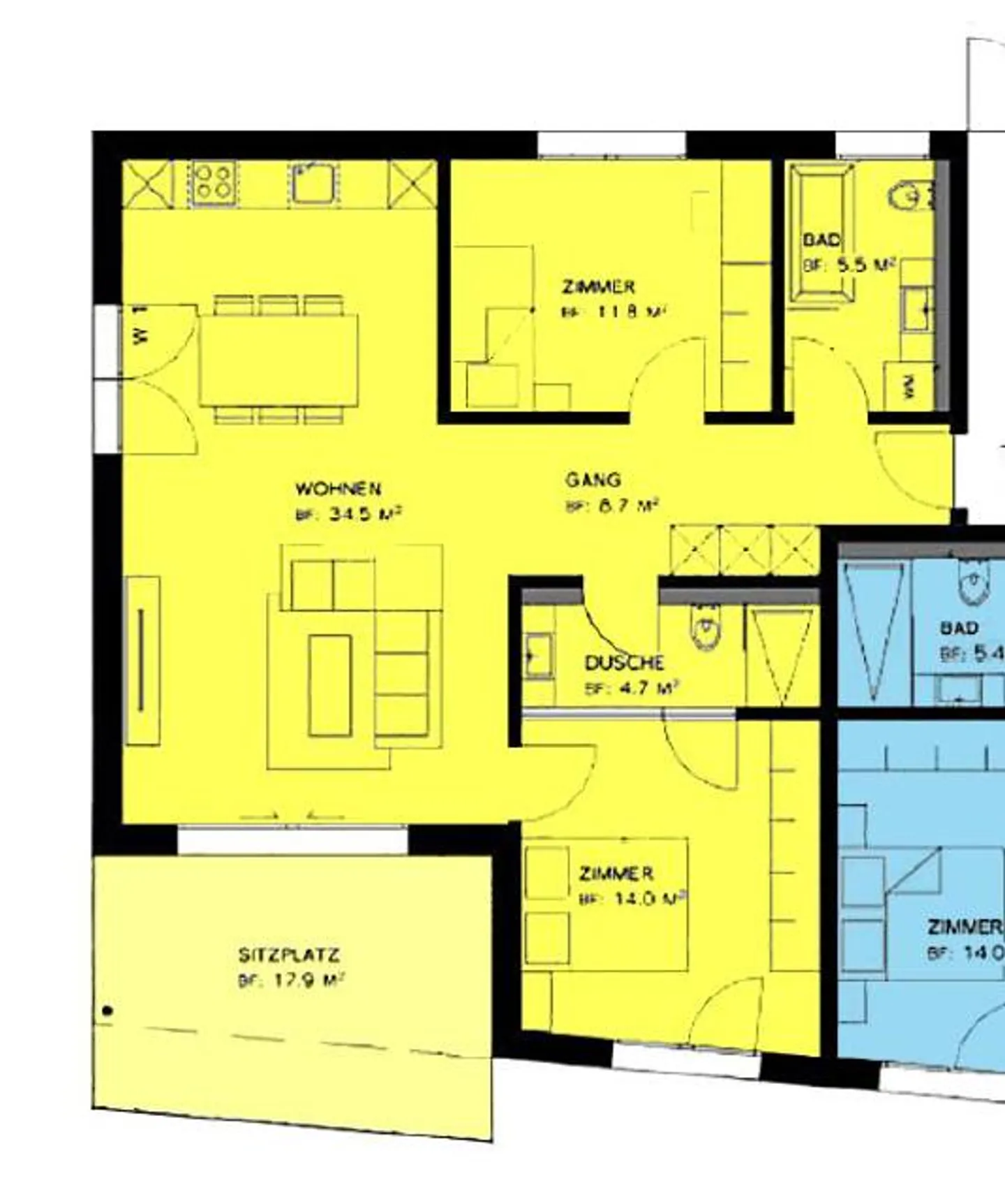 Modern 3.5-room garden apartment with covered seating area - Photo 10 of 10