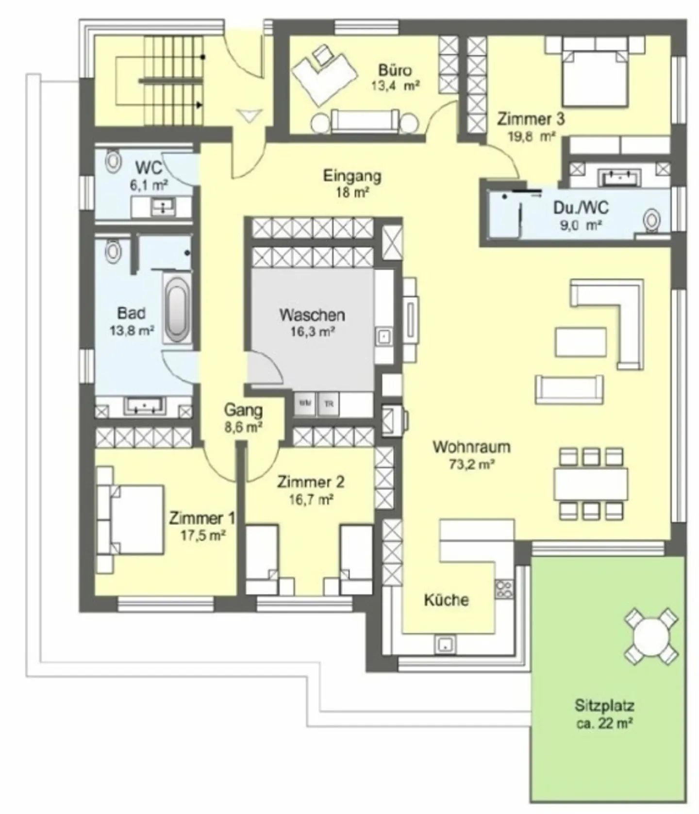 Ländliche Idylle trifft Wohnkomfort: 5.5-Zimmer-Gartenwohnung für ruhige Mieter - Foto 12 von 12