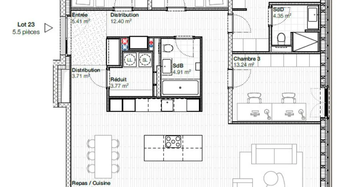 In vendita, Appartamento PPE, 1632 Riaz, Rif 1632.13 - Foto 4 di 7
