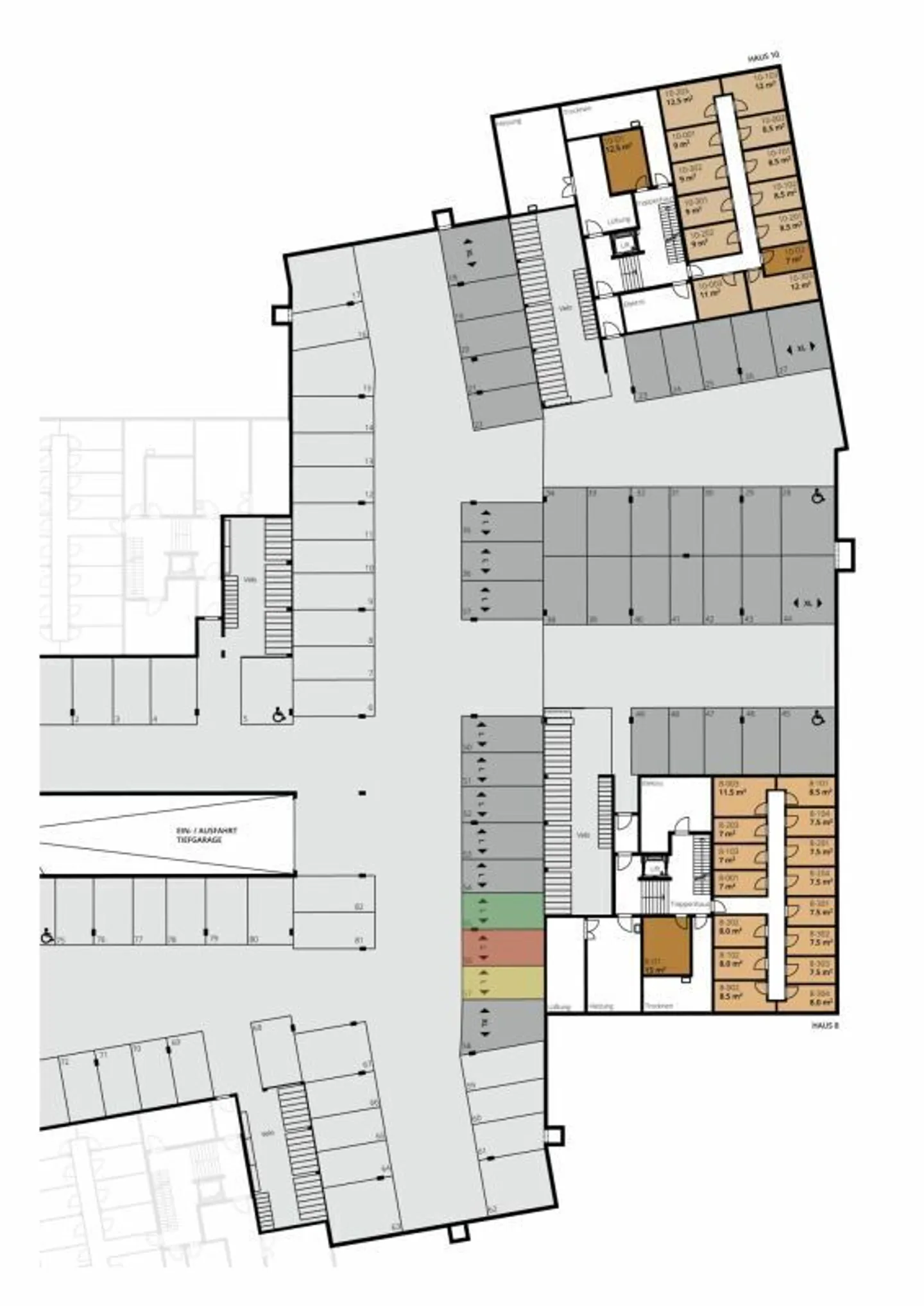 Geräumige Tiefgaragenplätze mit EV-Vorbereitung - Foto 1 von 4