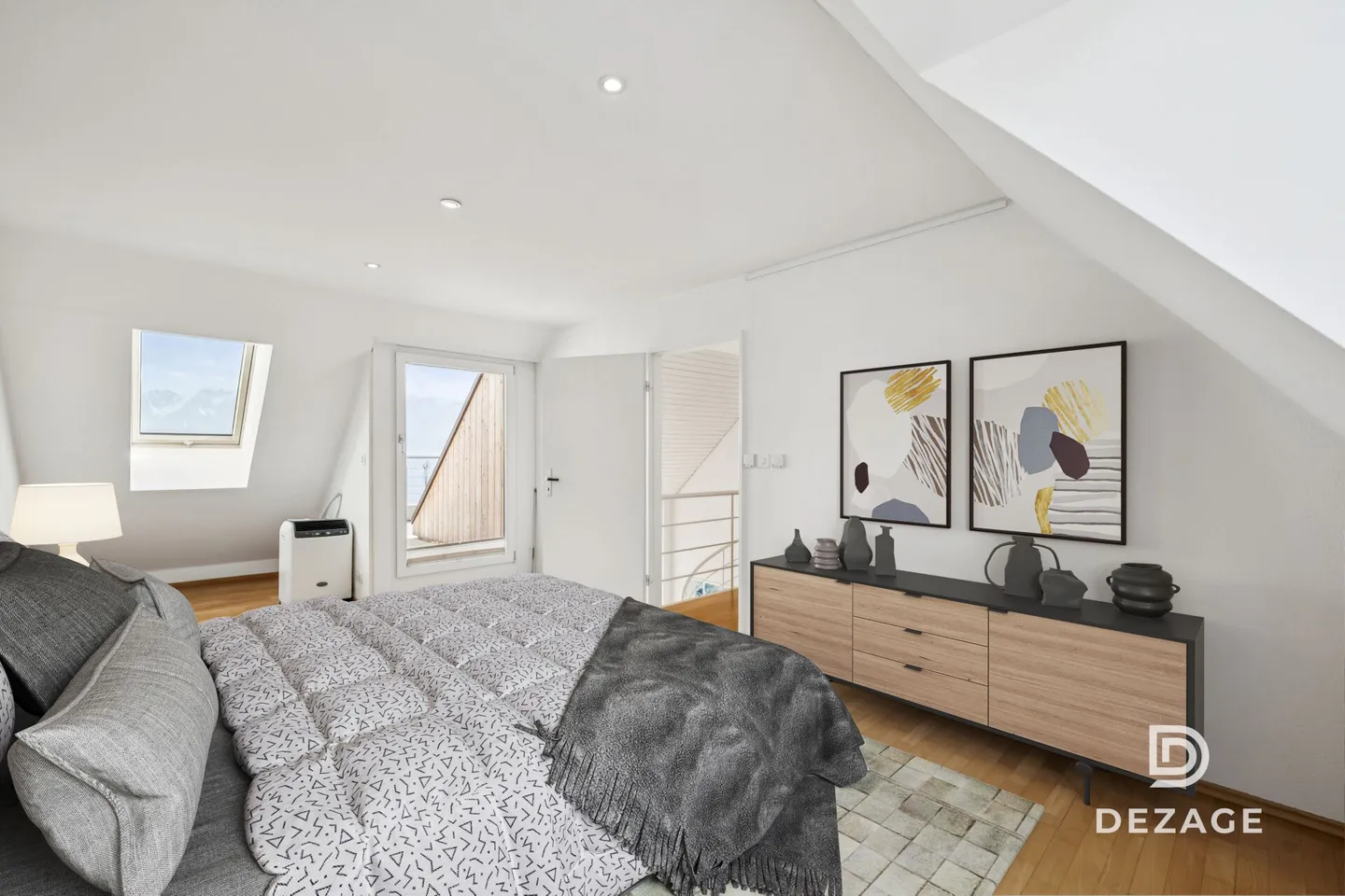 Entre Lausanne et Vevey : spacieux duplex en attique à Grandvaux avec vue panoramique sur le lac ! - Photo 8 sur 13