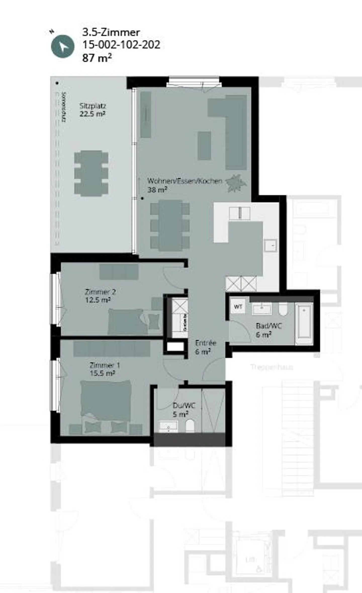 Vivre avec qualité - spacieux appartement de 3,5 pièces avec vaste... - Photo 7 sur 10