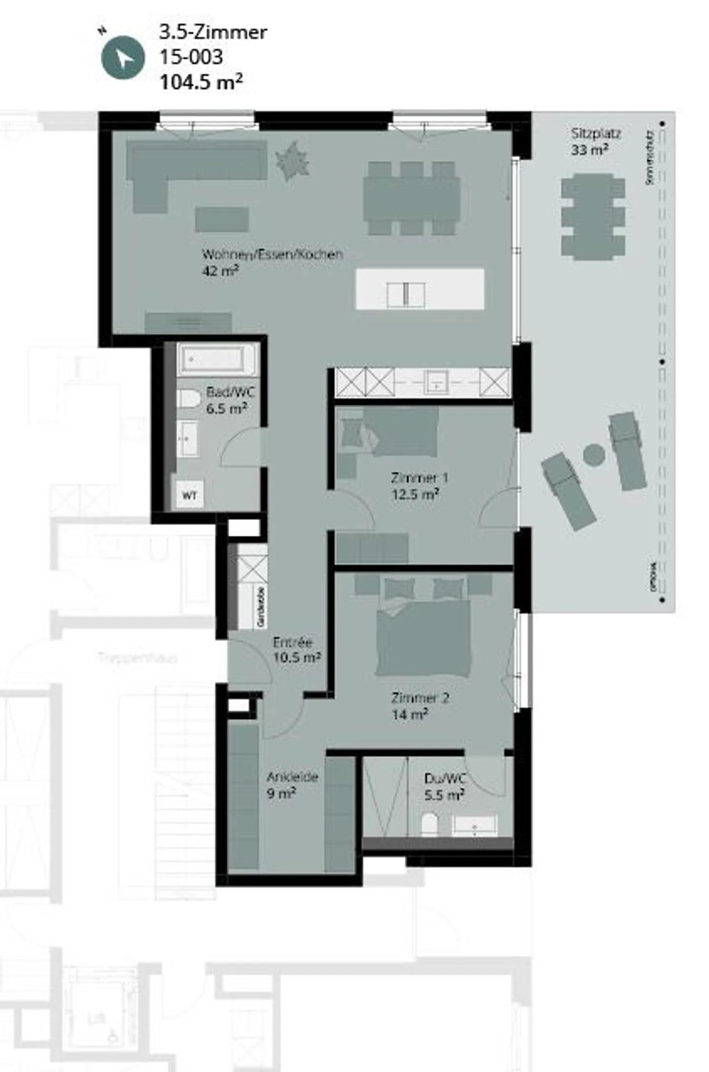 Vivre avec qualité - spacieux appartement de 3,5 pièces avec vaste... - Photo 8 sur 10