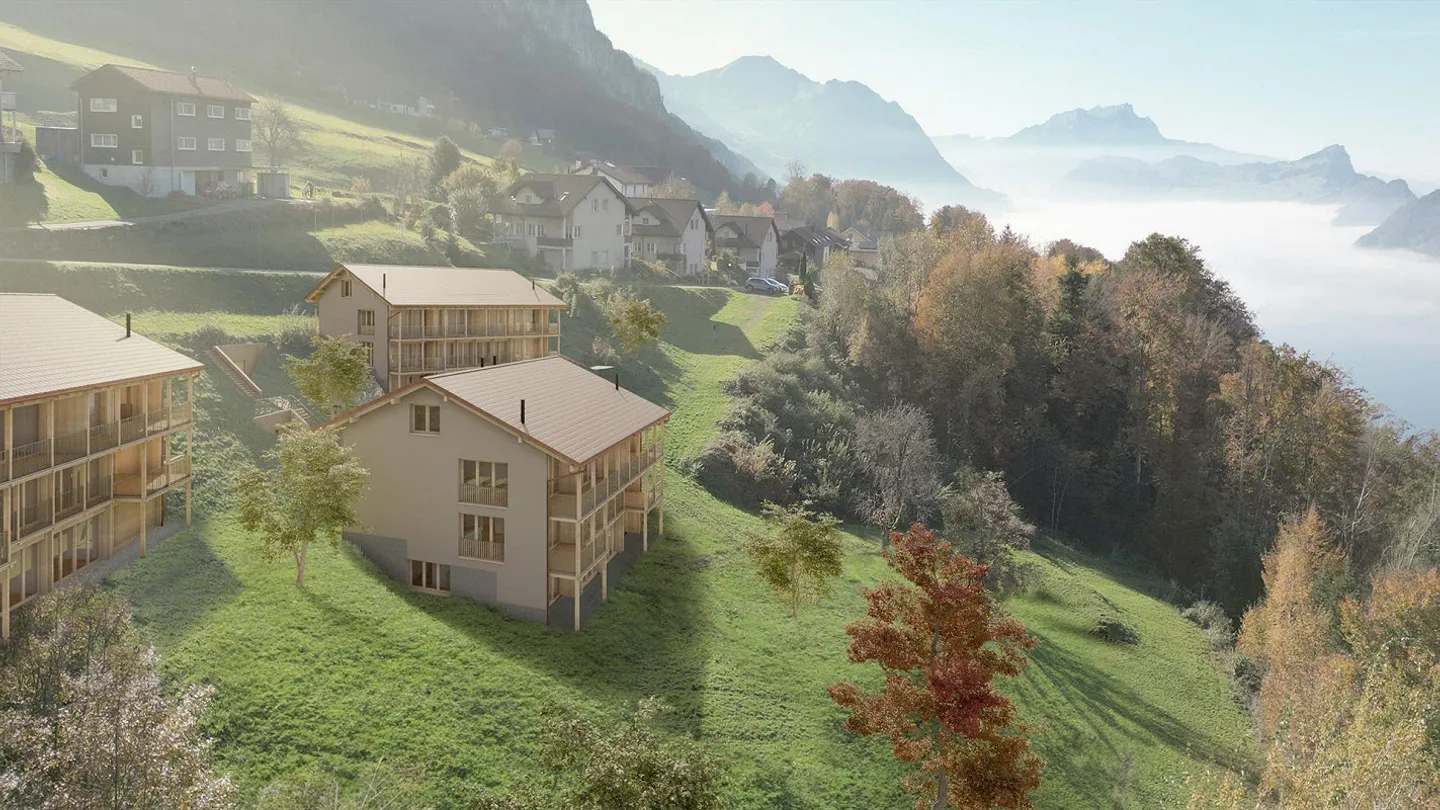 Appartamento duplex di nuova costruzione con vista sul lago e sulle montagne a Seelisberg - Foto 4 di 10
