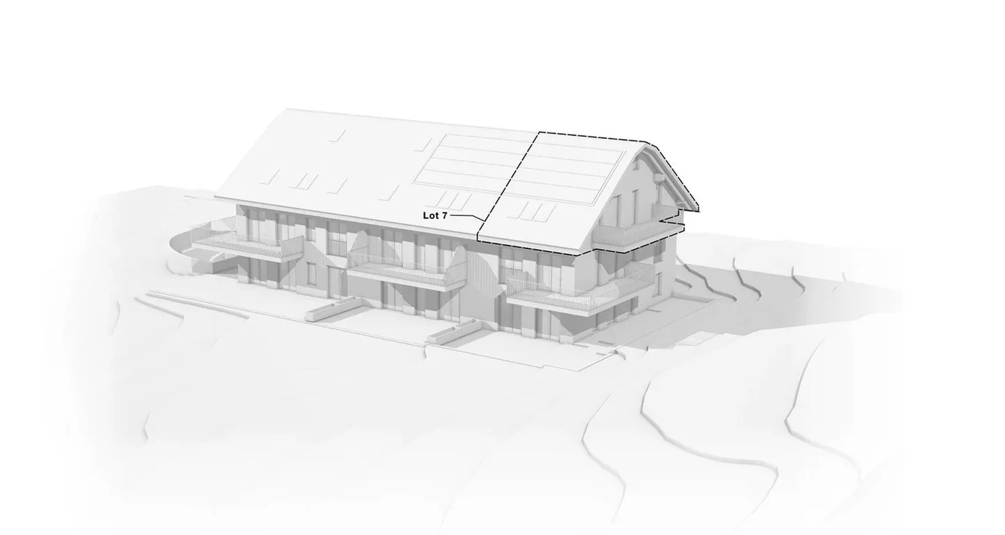 Magnifico appartamento mansardato di 3,5 locali a Sullens - Foto 3 di 9