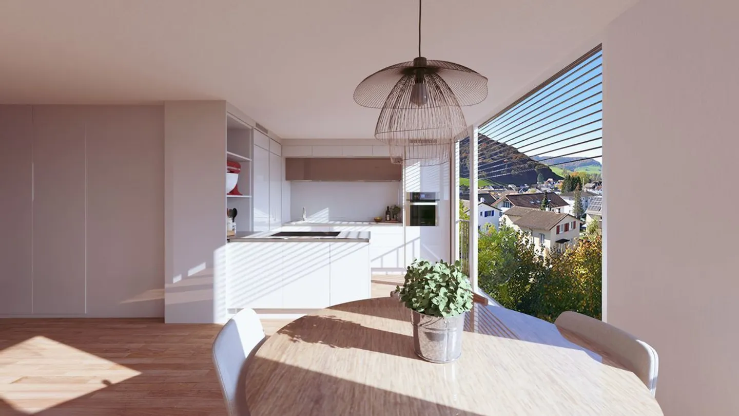 Appartamento di 4,5 stanze con permesso di costruzione, grande balcone, carport, ascensore e bella vista - Foto 6 di 8