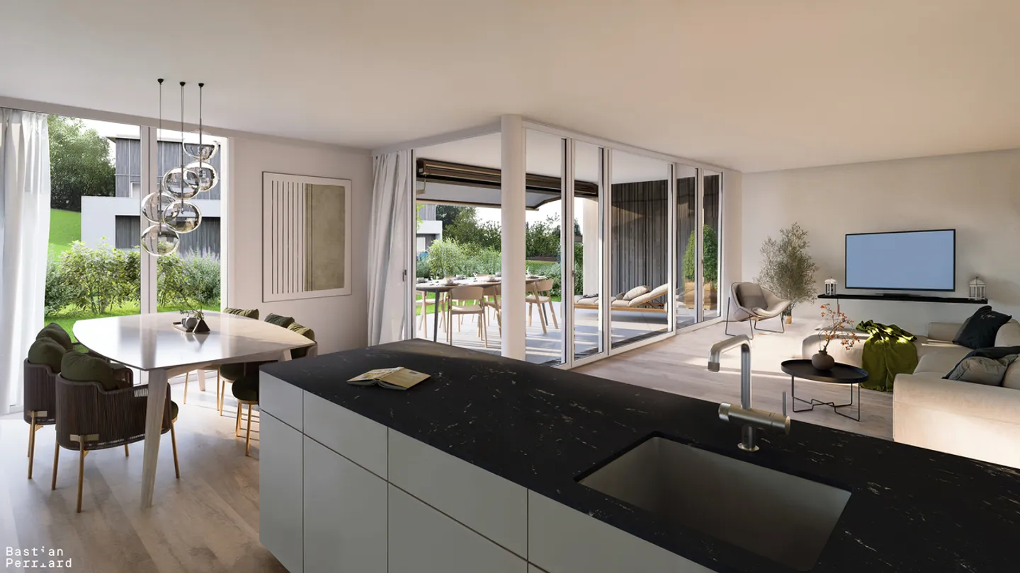 4 large 4.5-room apartments with terrace and private garden - Photo 3 of 5