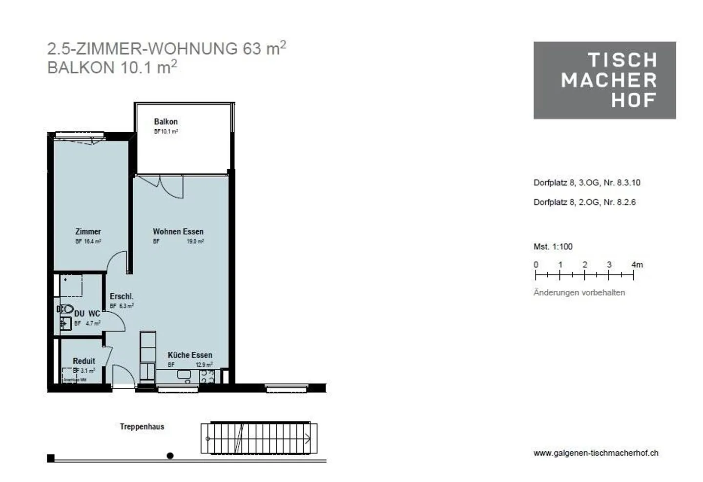 Moderne 2.5 Zimmerwohnung im Herzen von Galgenen - Foto 7 di 7