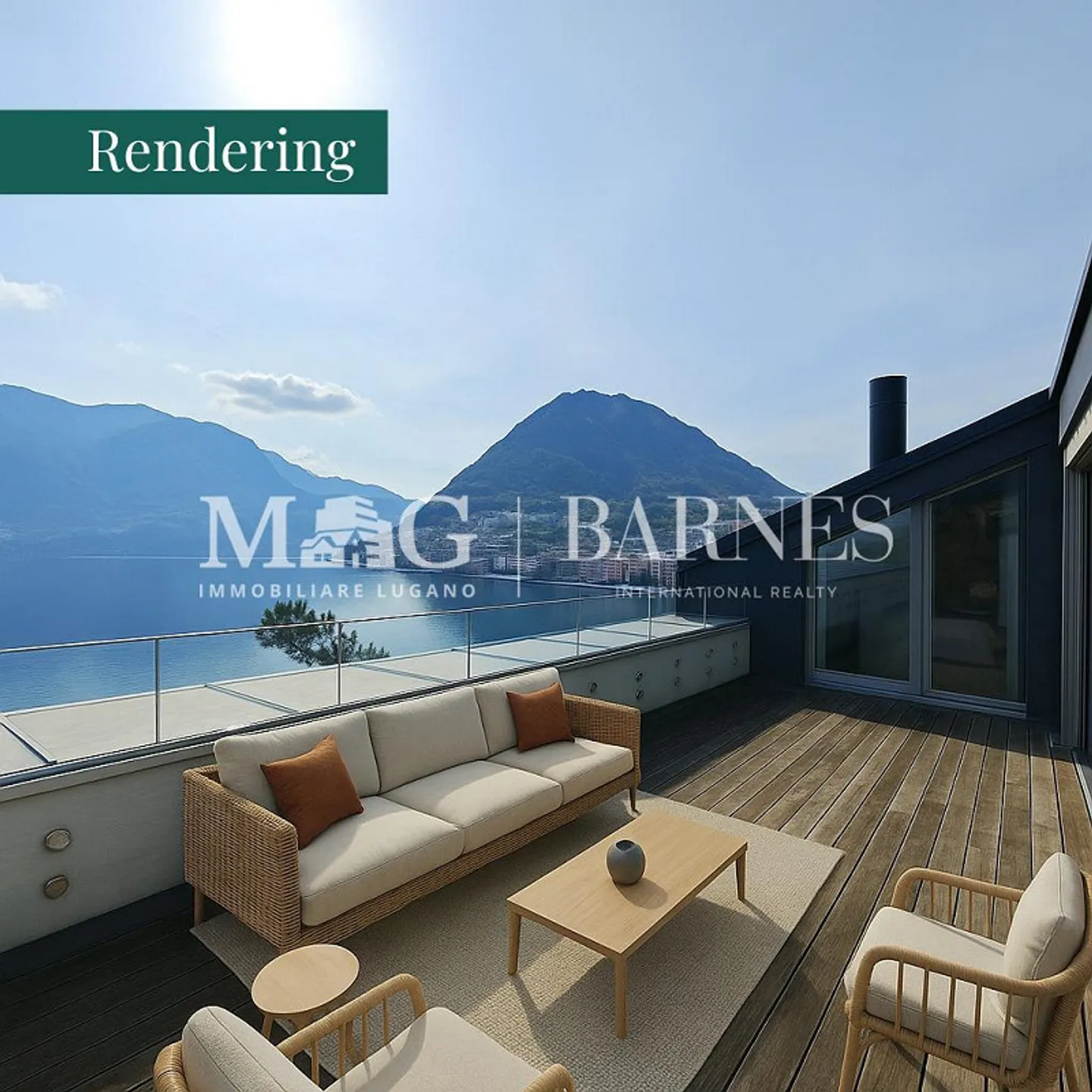 Lugano: Dachgeschoss in einer historischen Villa mit Seeblick und Panoramaterrasse - Foto 4 von 6