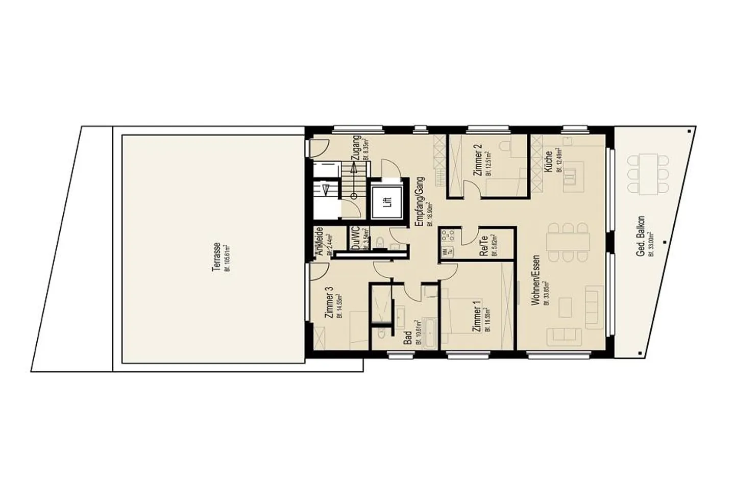 Ristrutturazione a scelta: appartamento attico di 4,5 locali con 138 m2 di superficie abitabile, terrazza e balcone - Foto 6 di 10