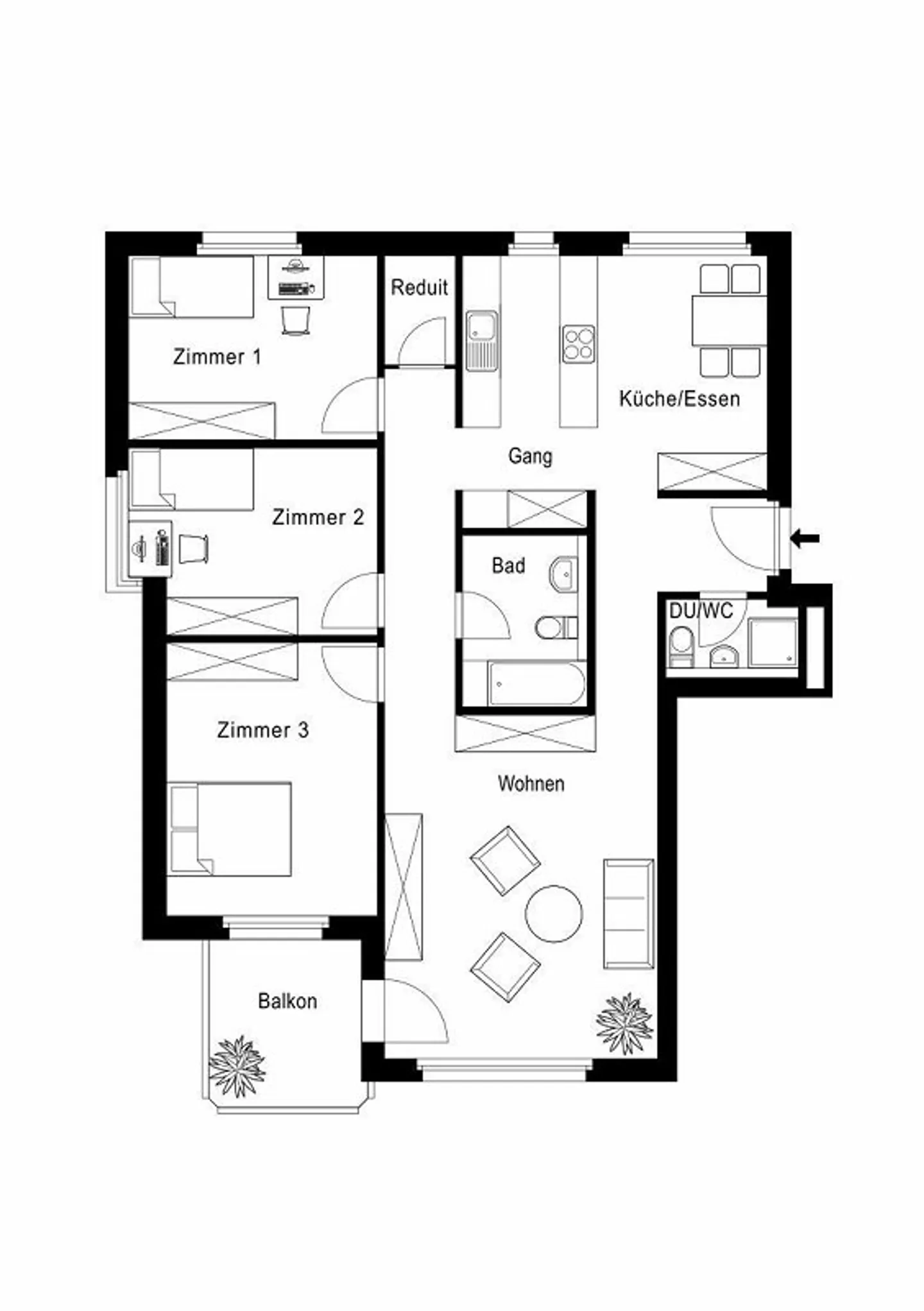 Belle appartement de 4,5 pièces à louer à Schaffhouse - Photo 9 sur 9