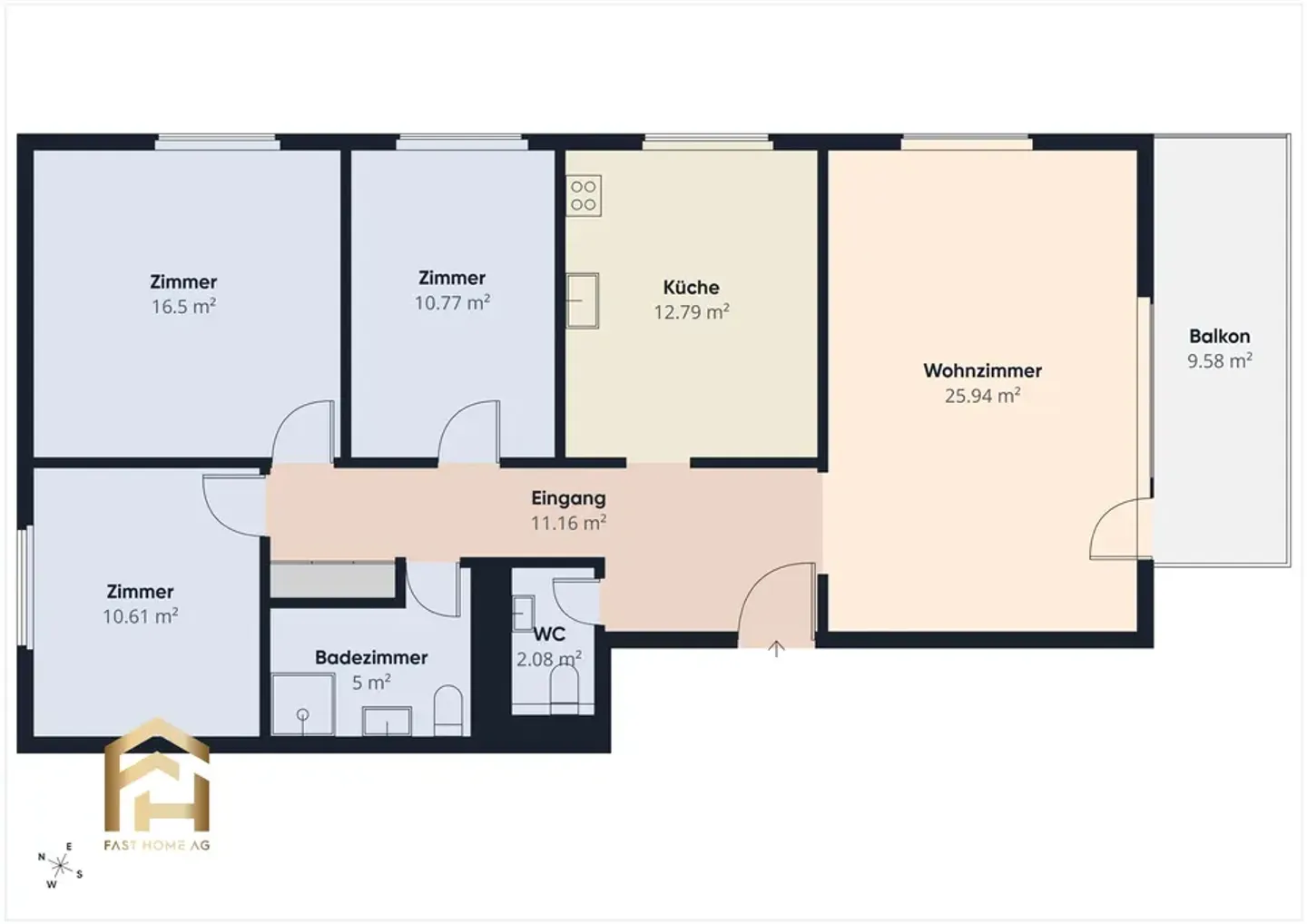 Charmante 4.5 Zimmerwohnung - Foto 12 von 12