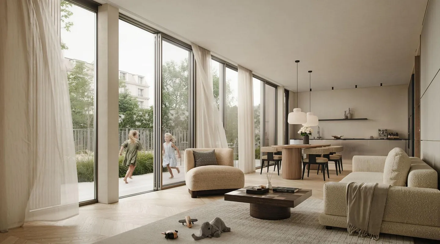 Appartement de jardin en sous-sol exclusif de 4,5 pièces avec jardin privé de 208 m² - Photo 1 sur 8
